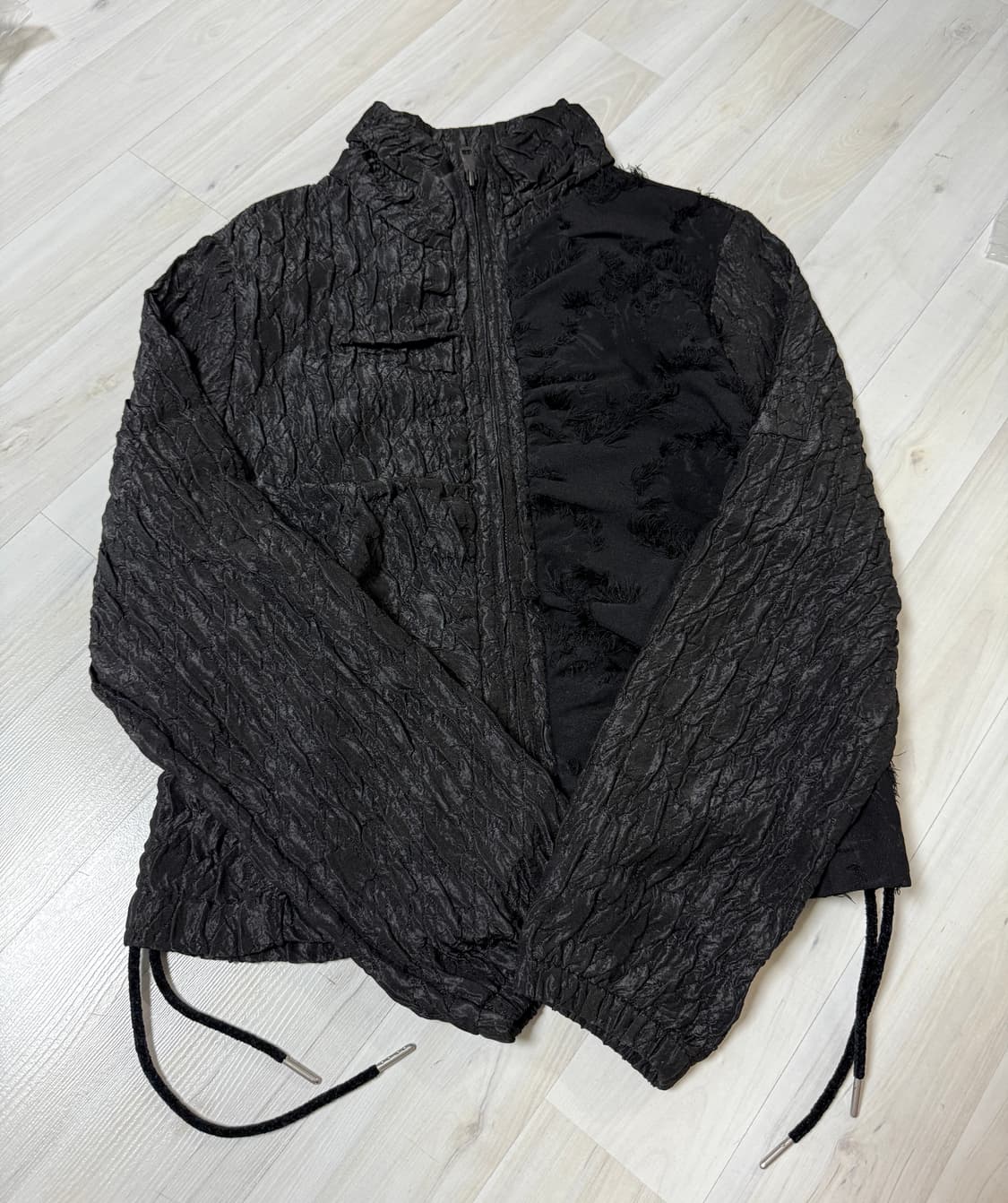 데비어퍼 소피 링클 셔링 자켓 블랙 상품이미지10