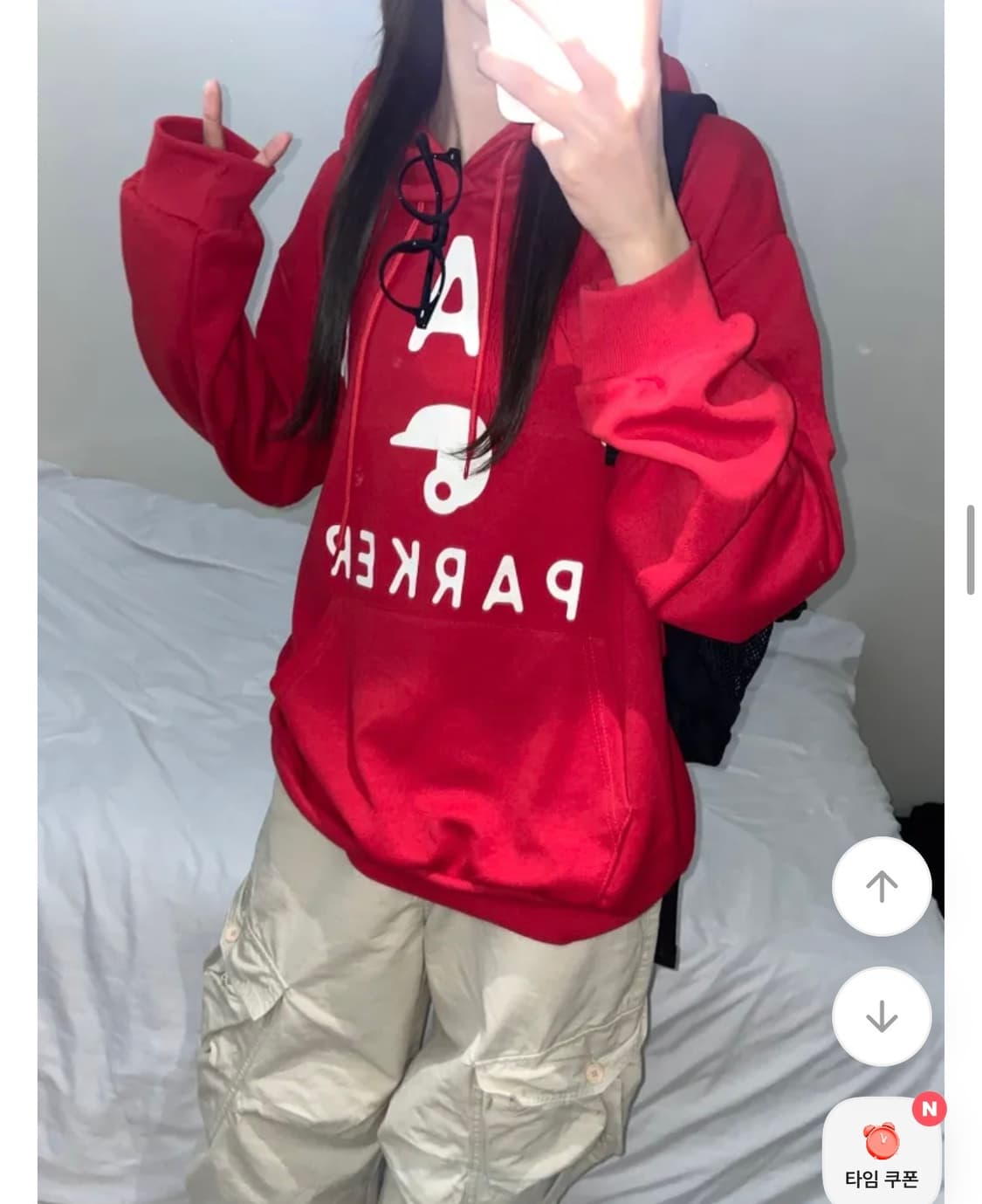 에이블리 남여공용 루즈핏 파커 후드티 (새상품) 상품이미지1