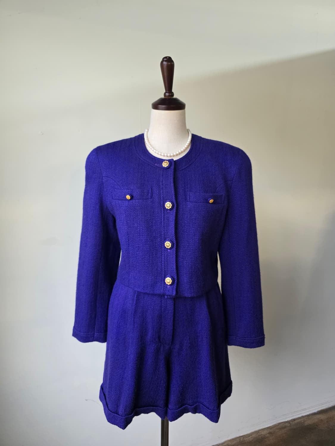 보라 부클 트위드 셋업 상품이미지1