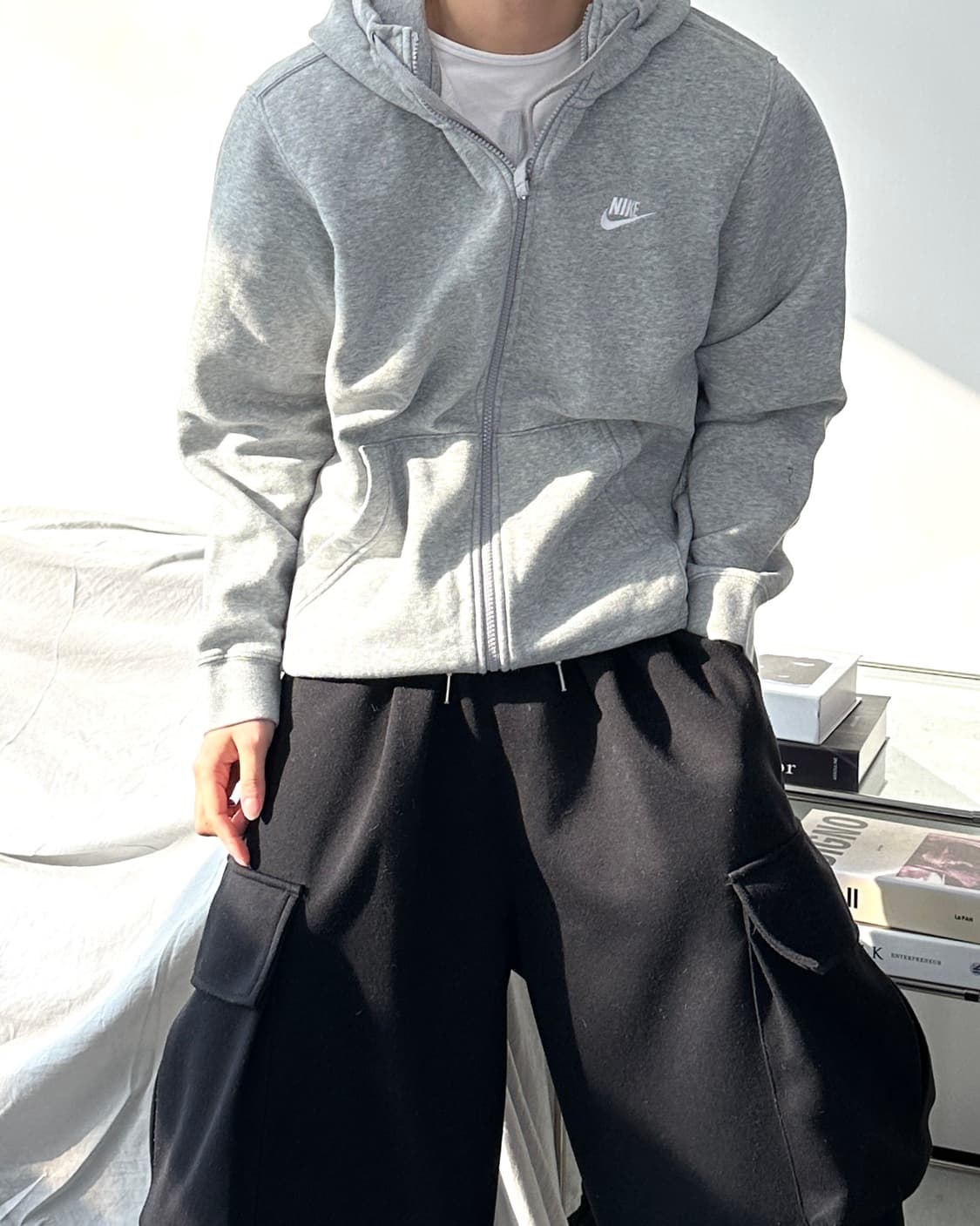 나이키 그레이 후드집업 L 상품이미지2
