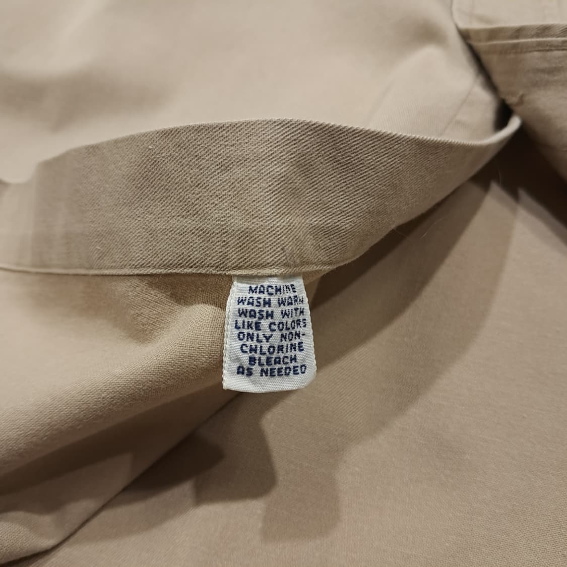 CL519 XL 폴로 90s 코튼 버튼다운 베이지 셔츠 남방 상품이미지5