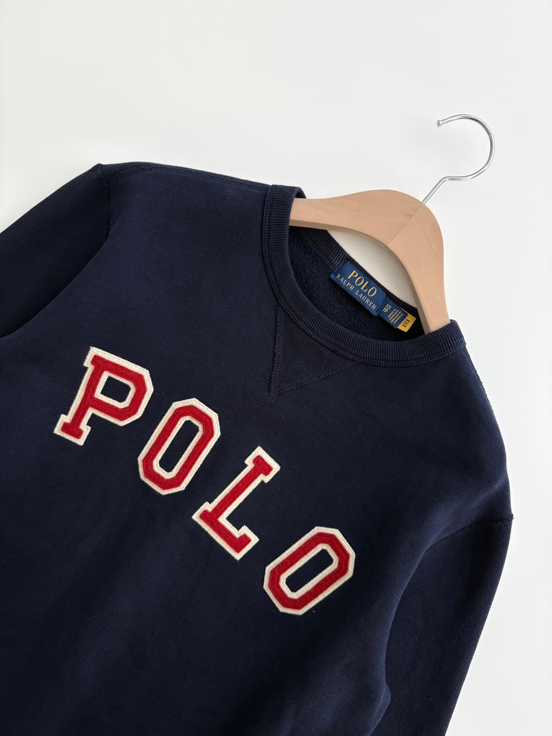 Polo 폴로 랄프로렌 QR신형 네이비컬러 POLO 아치로고 맨투맨 상품이미지5