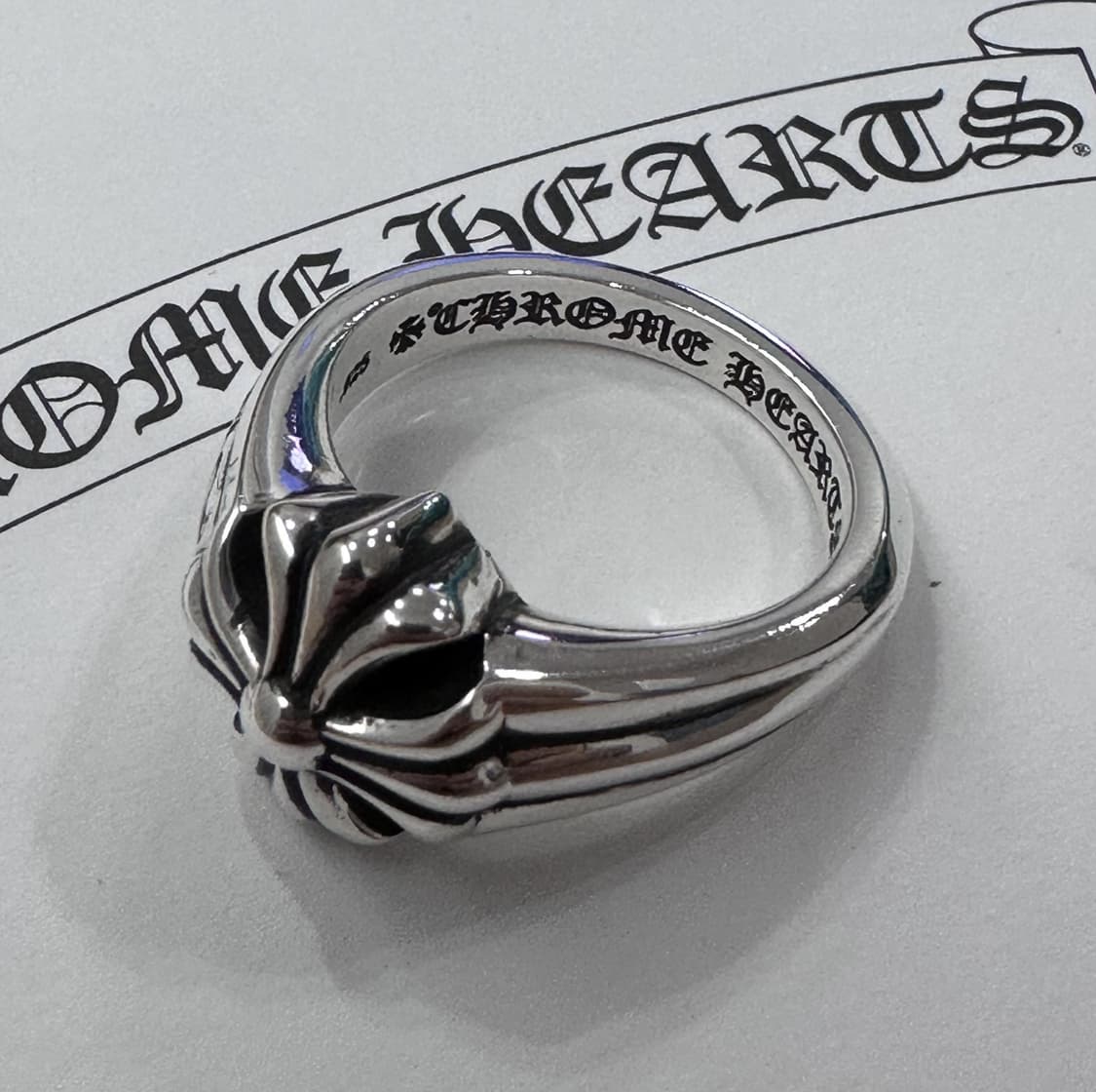 미착용) 크롬하츠 컷아웃 실버링 CH 플러스 스몰 (US 10) 상품이미지2