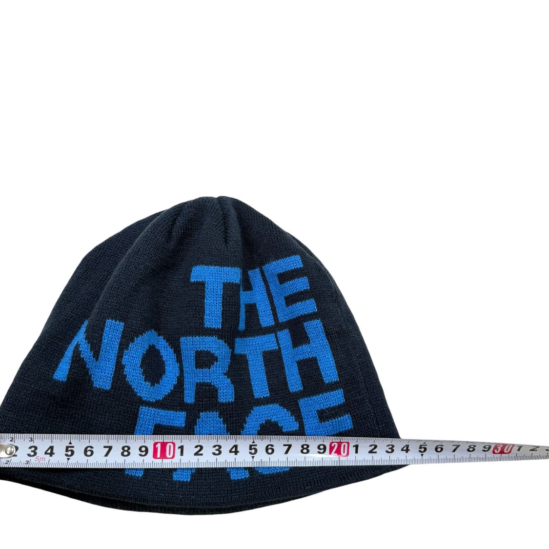 노스페이스 빈티지 레터링 아크릴 비니 모자 네이비 블루 상품이미지5