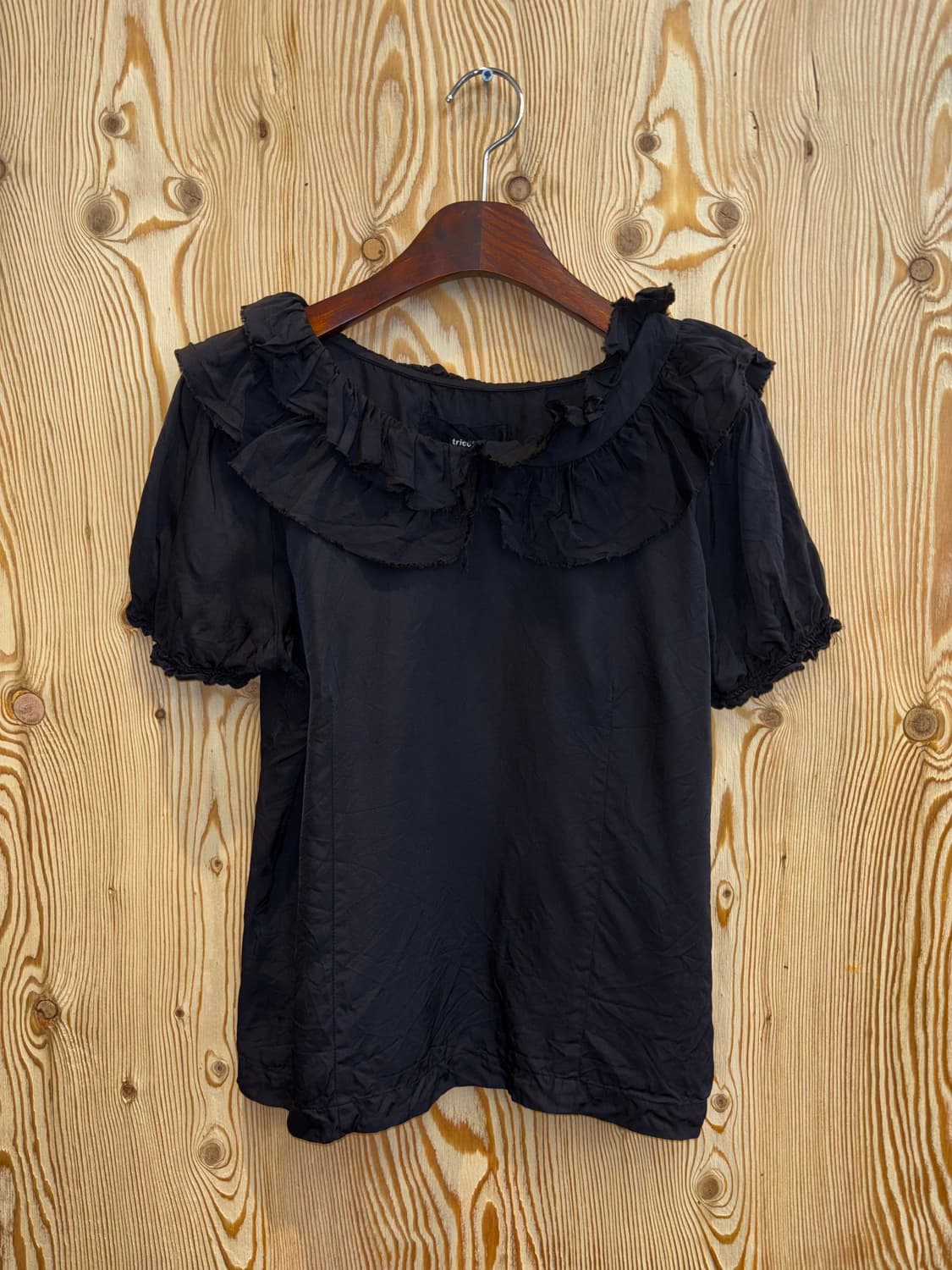 트리콧 꼼데가르송 프릴 카라 블라우스 상품이미지1