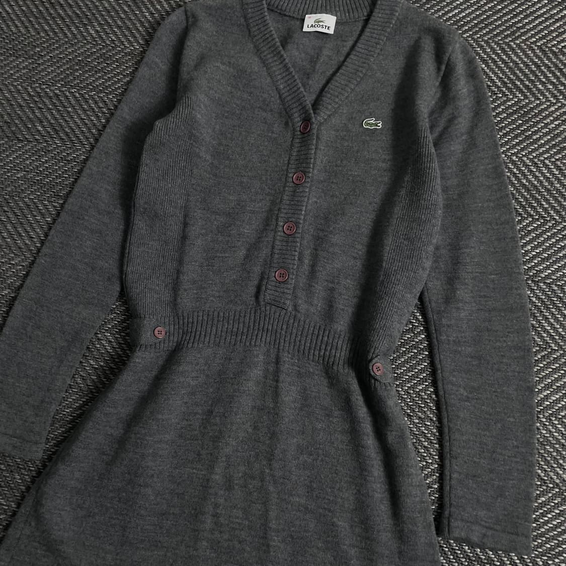 라코스테 우먼스 자수로고 그레이 미니멀 원피스y 3919 상품이미지4