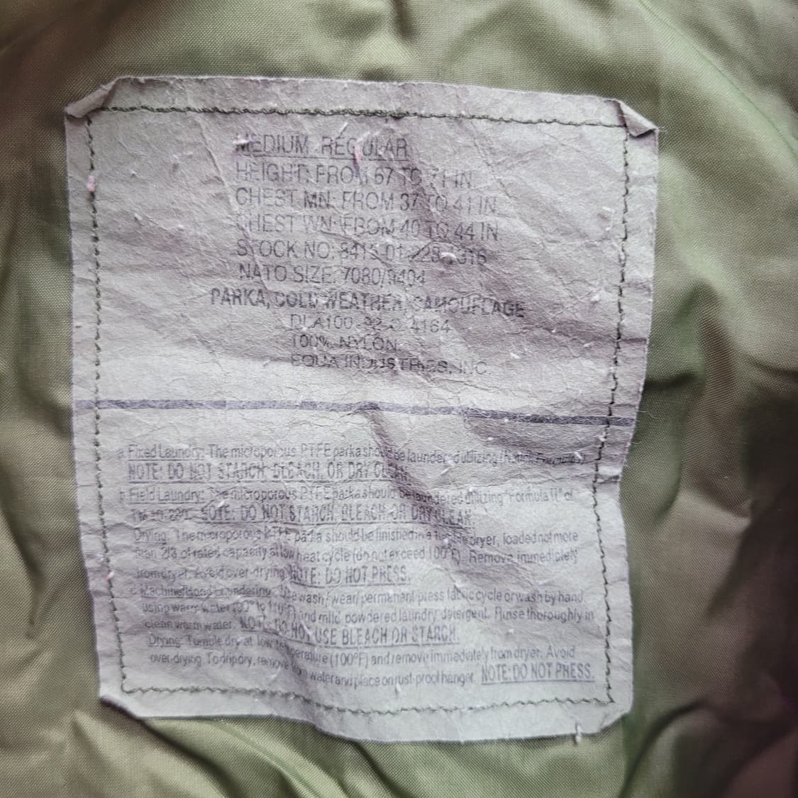 미군 ECWCS 1세대 M81 야상 파카 자켓 상품이미지3