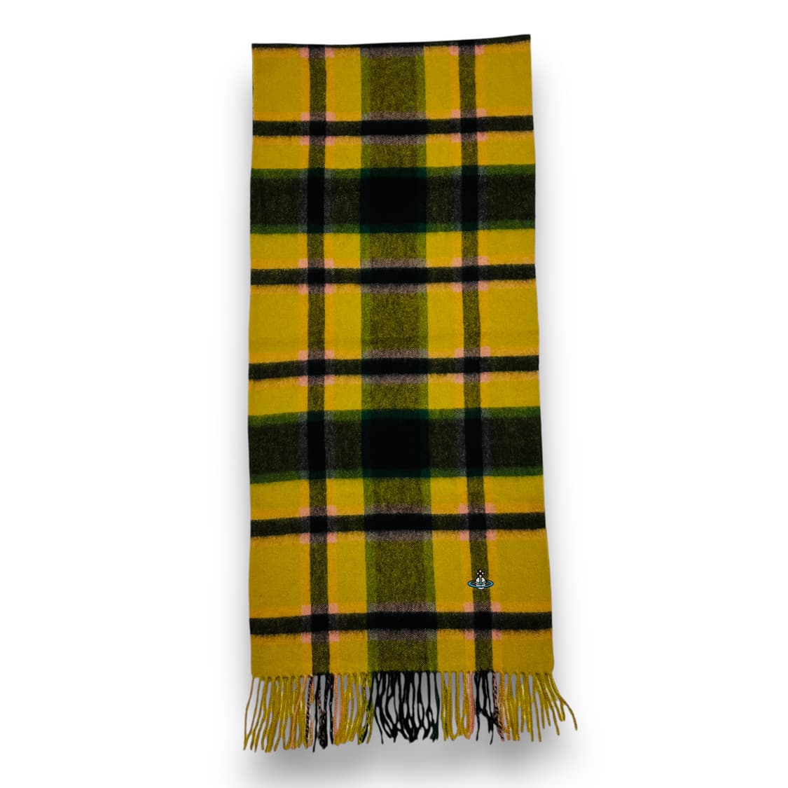 비비안 웨스트우드 ORB 스몰 로고 체크 머플러 상품이미지2