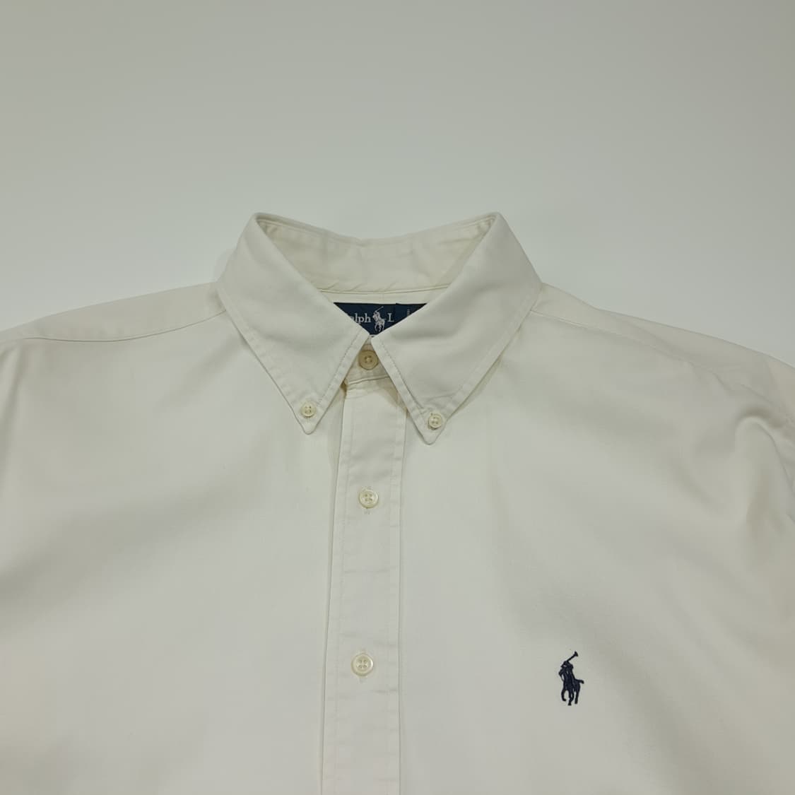 CK009 XL 폴로 90s 미국판 버튼다운 네츄럴화이트 셔츠 남방 상품이미지2