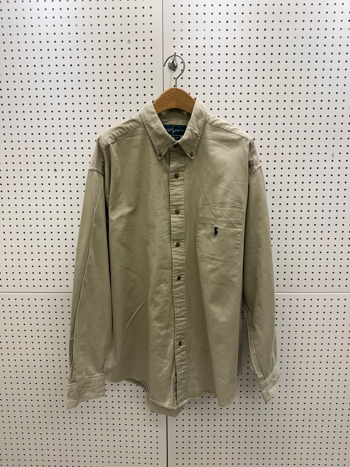 폴로 랄프로렌 클래식핏 베이지 버튼다운 셔츠 U907 상품이미지2