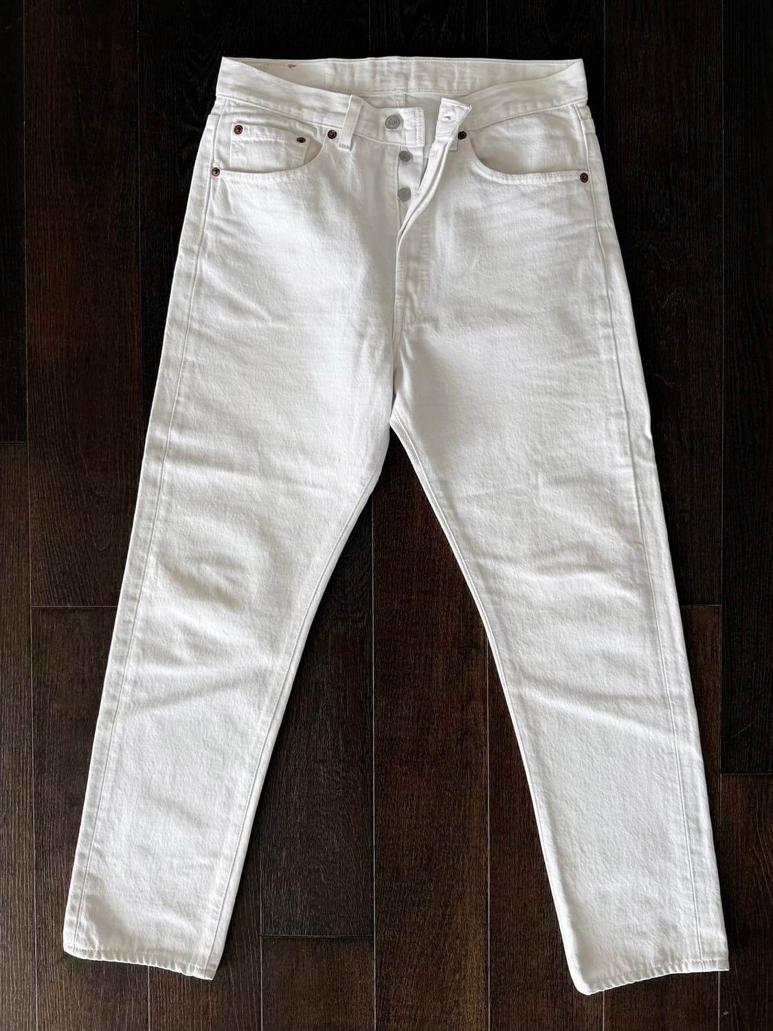 [30]리바이스 공식빈티지 501 화이트 데님팬츠 Made in USA 상품이미지2