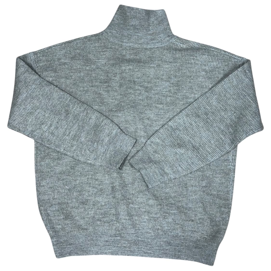 (바배) 베이지색 니트 반집업 상품이미지2