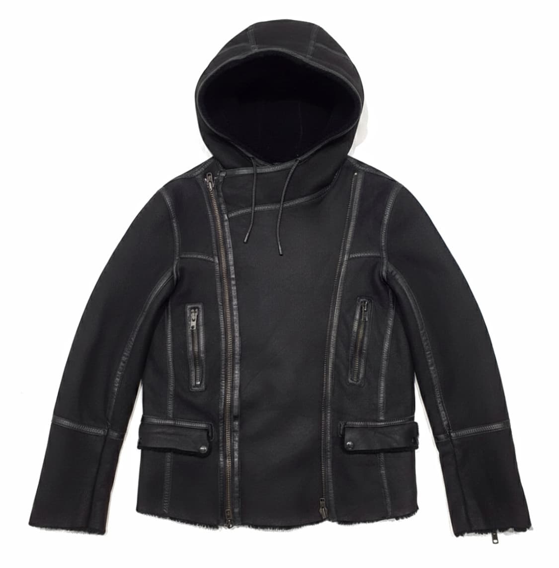 올세인츠 올세인트 후드 무스탕 라이더 자켓 xl 100~105 상품이미지2