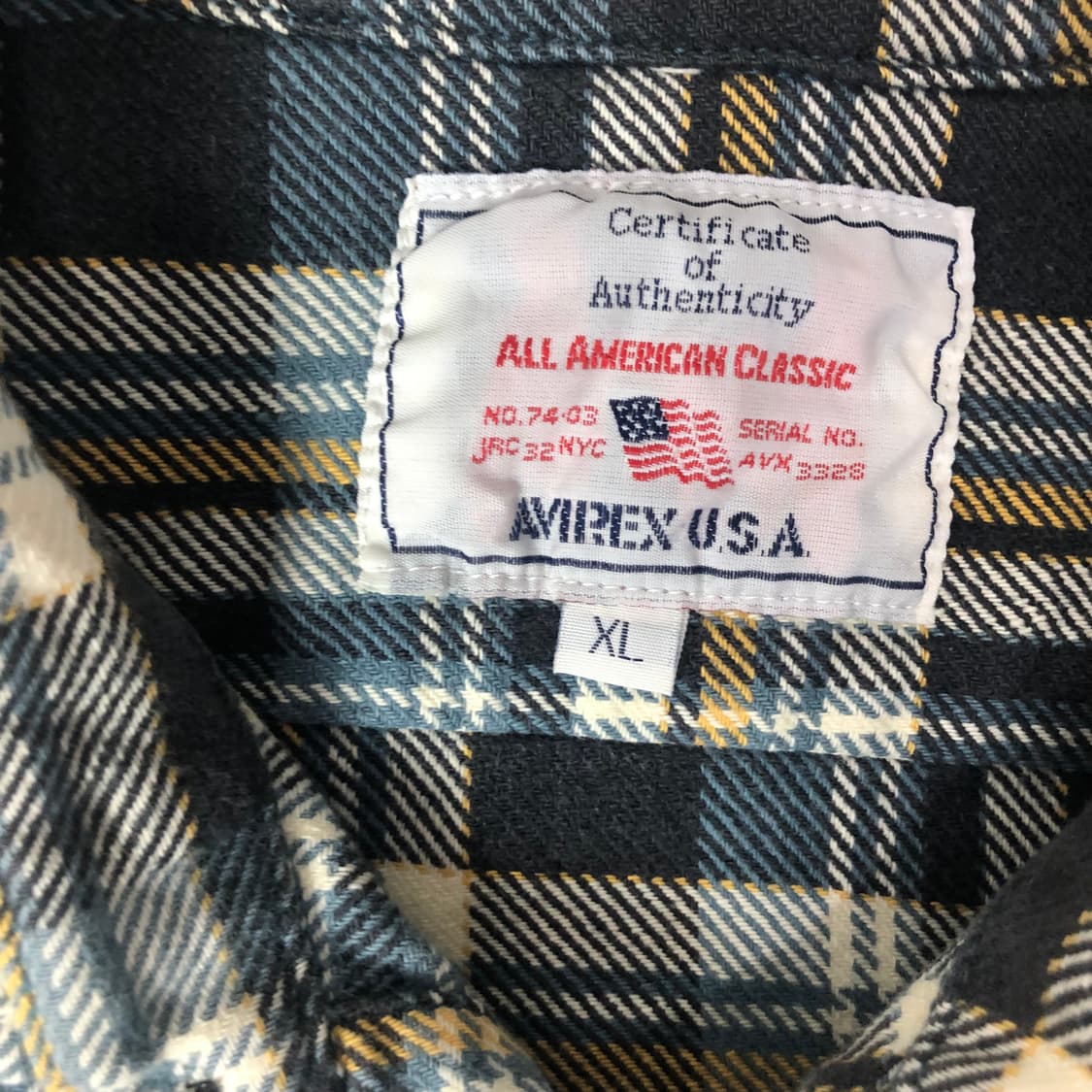 아비렉스 USA 체크셔츠  상품이미지5
