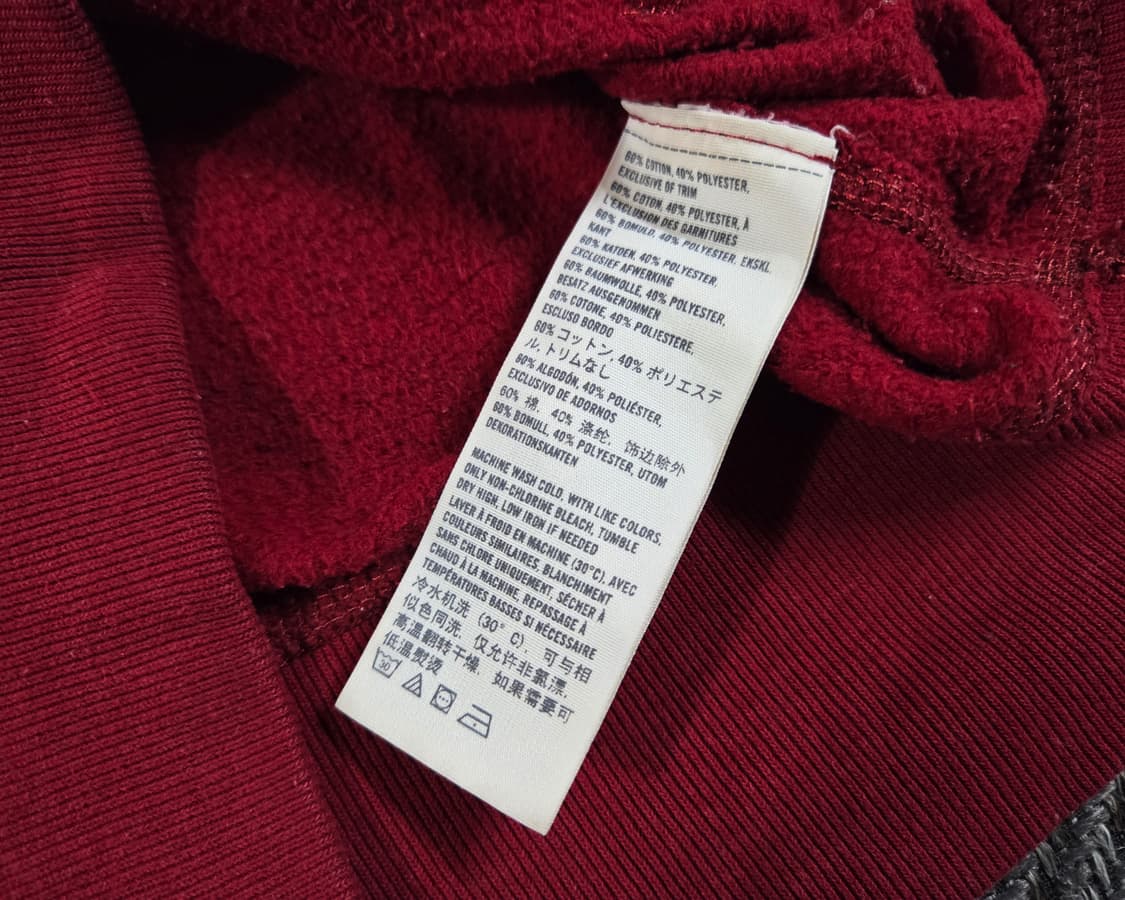 아베크롬비 Y2K 버건디 후드집업 상품이미지4