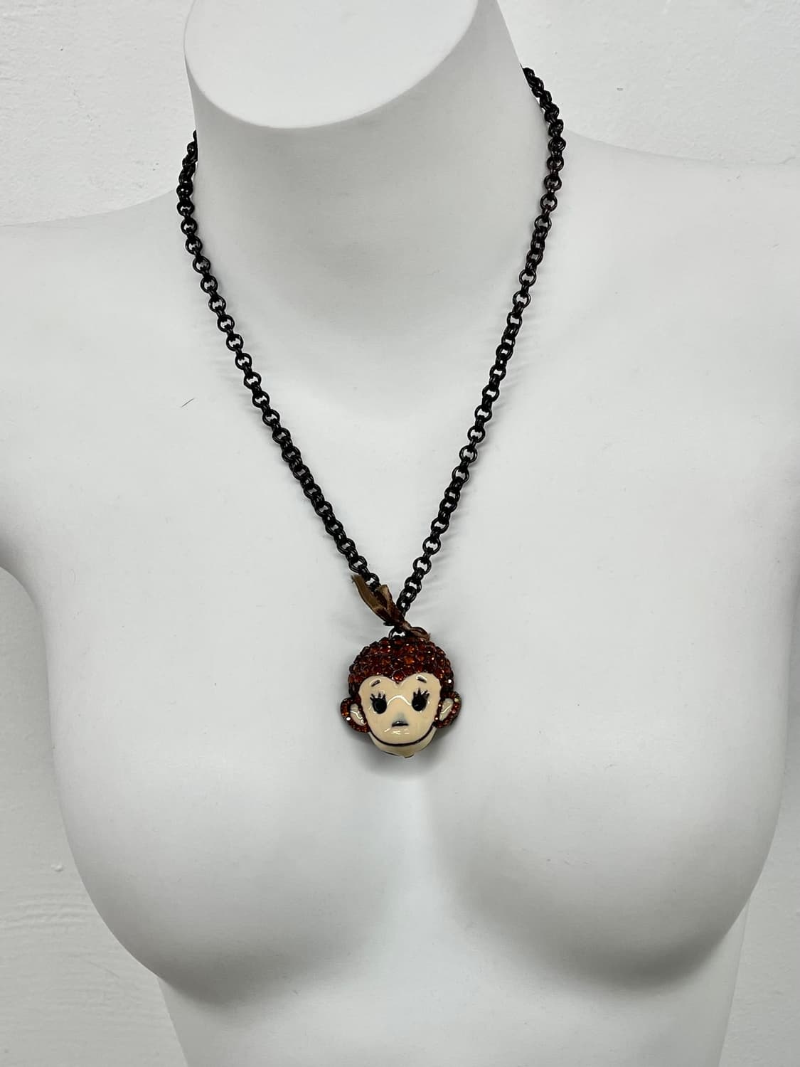 y2k 큐빅 몽키 네크리스 상품이미지3