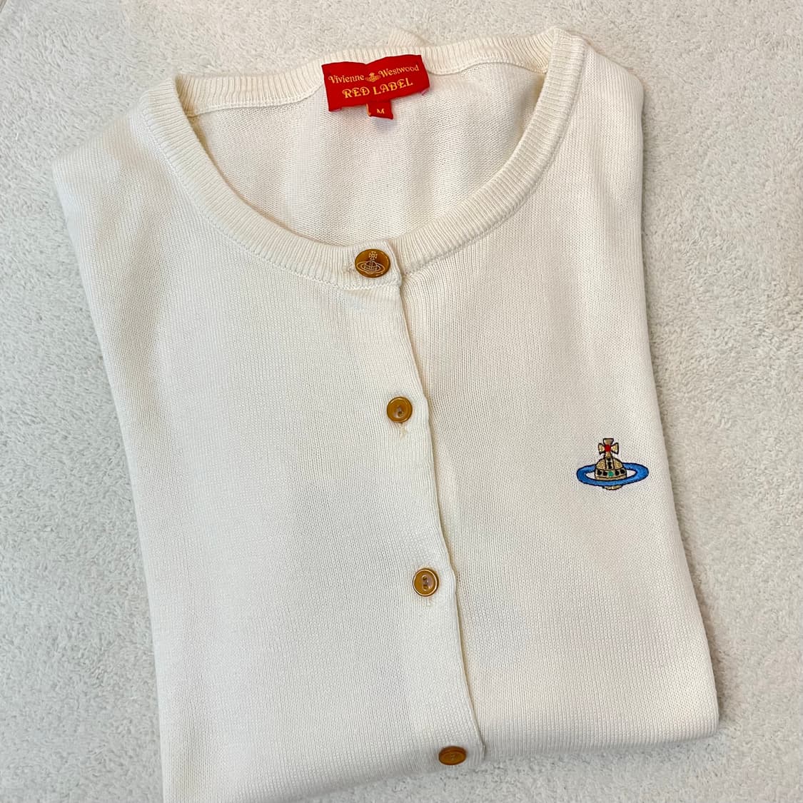 비비안웨스트우드 ORB 로고 제니 가디건-크림 아이보리 상품이미지8