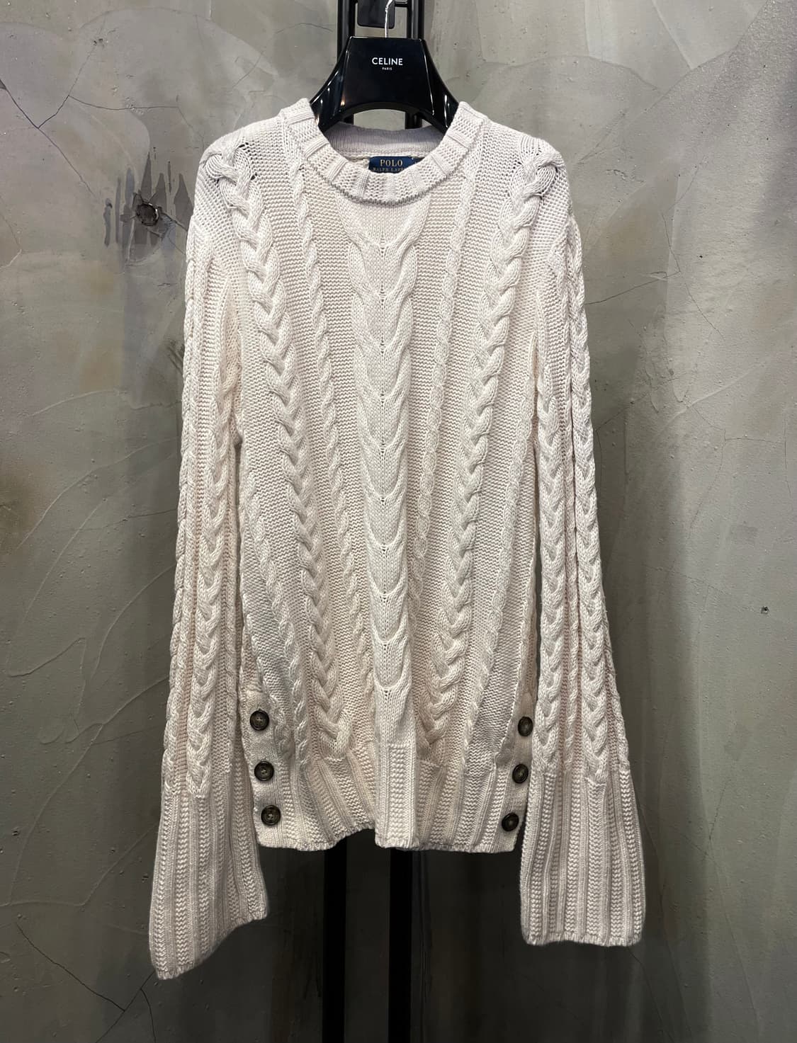 폴로 랄프로렌 아이보리 케이블 니트 66~77 상품이미지1