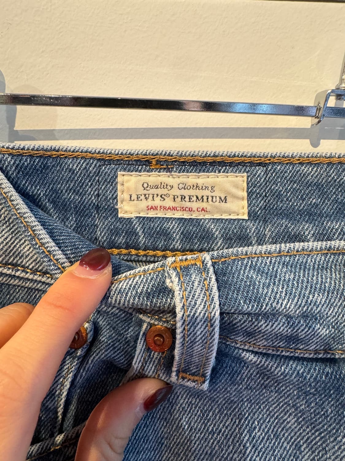 리바이스 데님 미디 스커트 상품이미지4