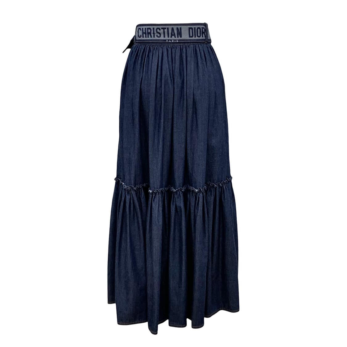 크리스찬 디올 쿠튀르 티어드 데님 벨트 롱 스커트 상품이미지1