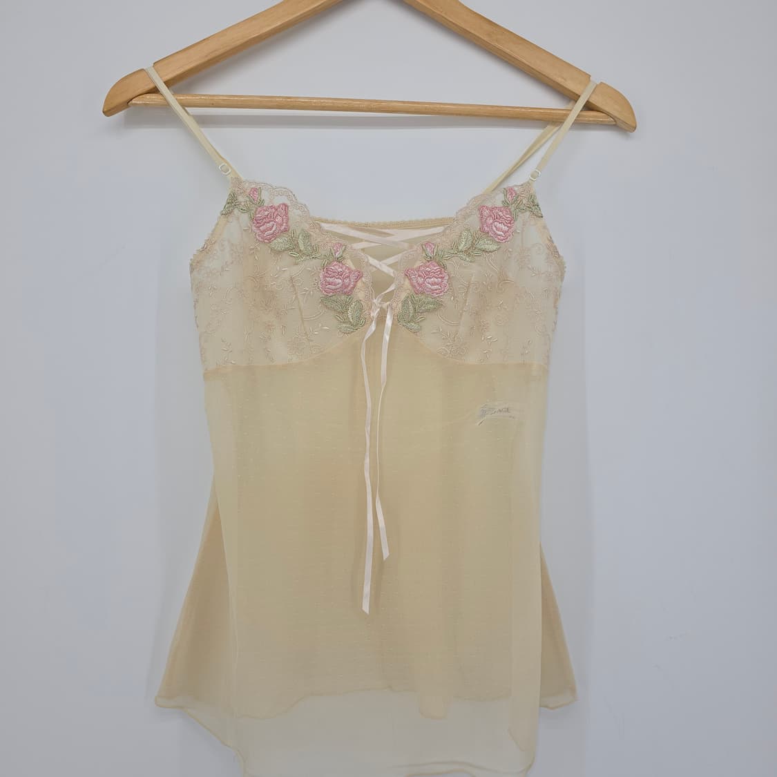 아이보리 레이스 꽃무늬 슬립 뷔스티에 상품이미지10