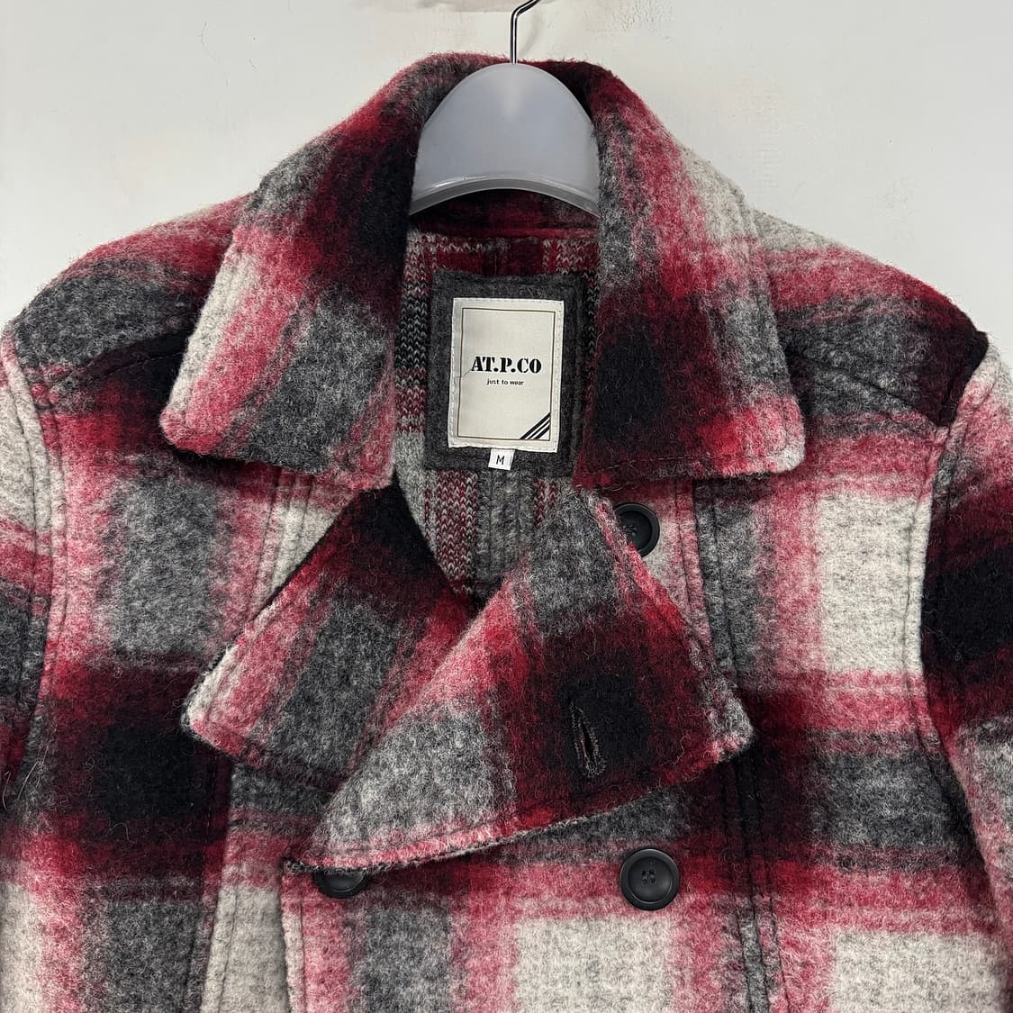 에이티피코 AT.P.CO 체크 울 코트 상품이미지2
