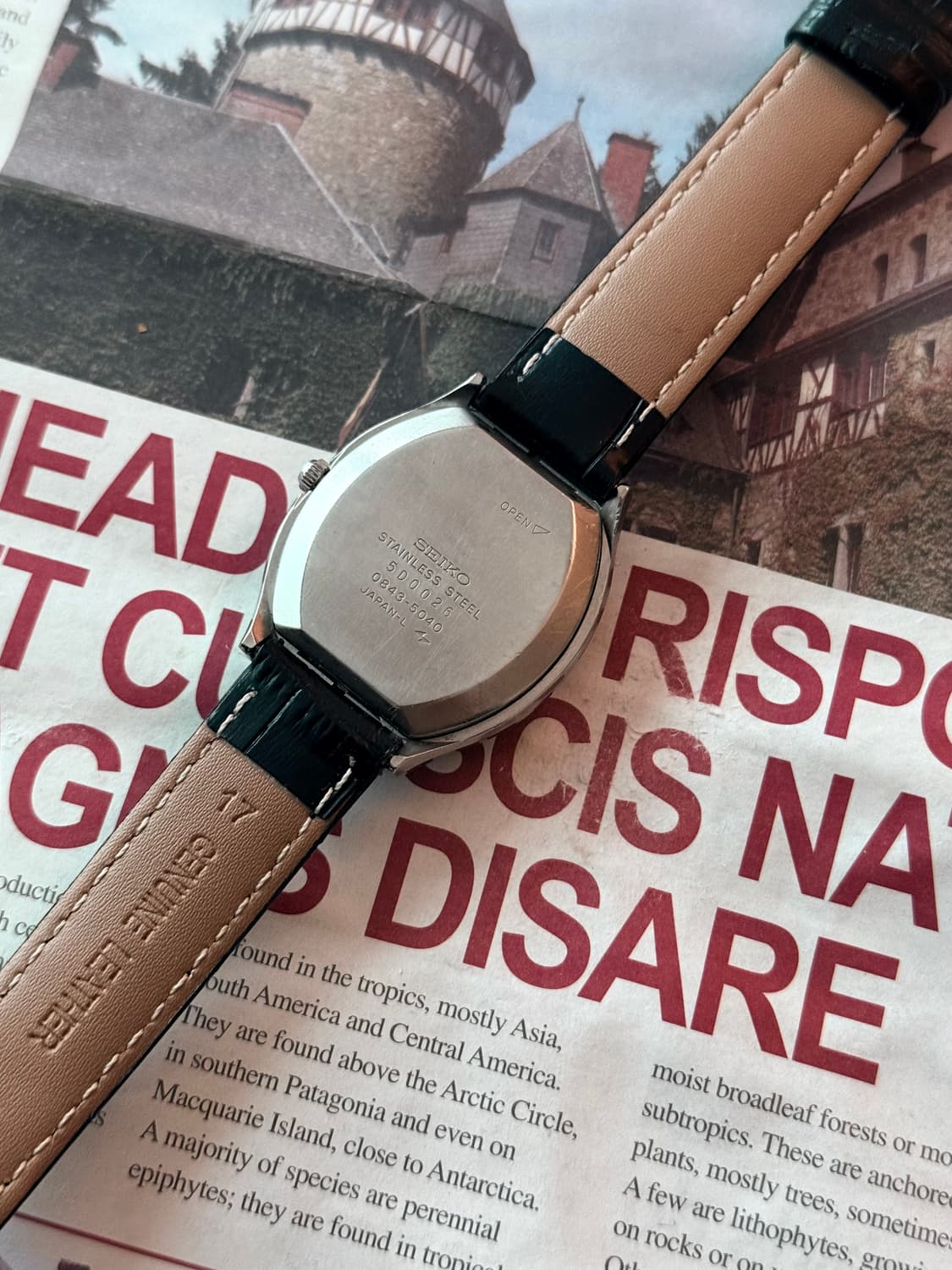 Seiko 세이코 쿼츠 스퀘어 아이보리 린넨 다이얼 상품이미지3