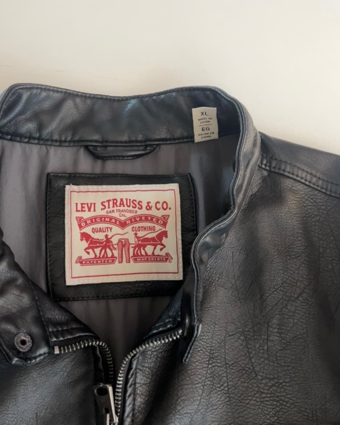 리바이스 인조 가죽 트러커 자켓 XL 상품이미지6