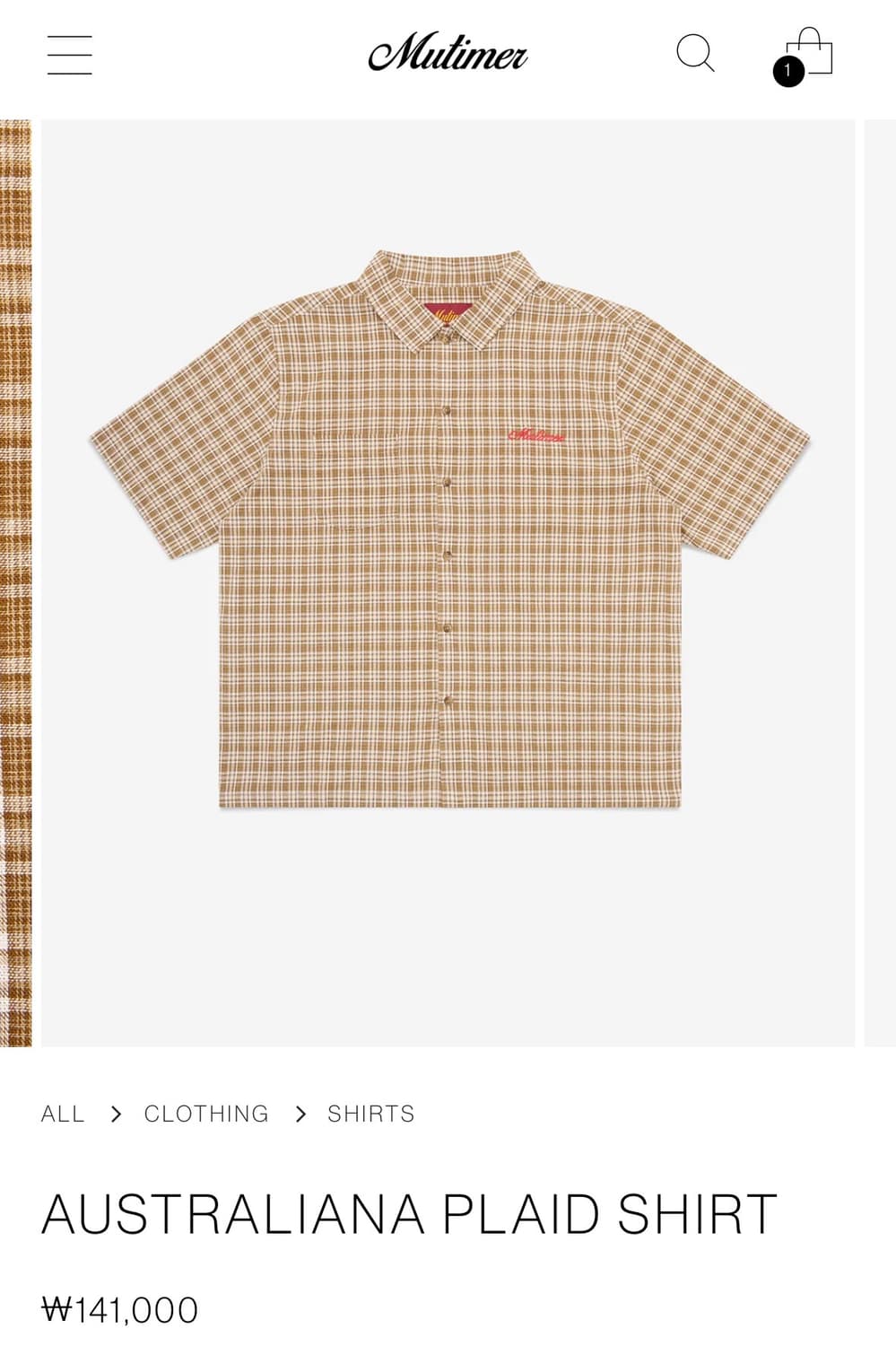 [S] Mutimer 체크셔츠 상품이미지1