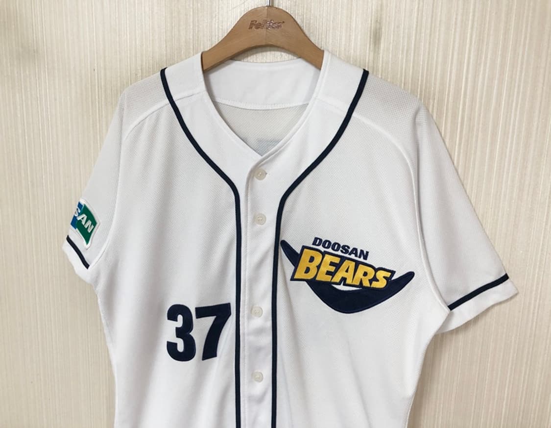 KBO 위팬 두산베어스 올드반달 홈유니폼/져지 100 #37 박건우 상품이미지5