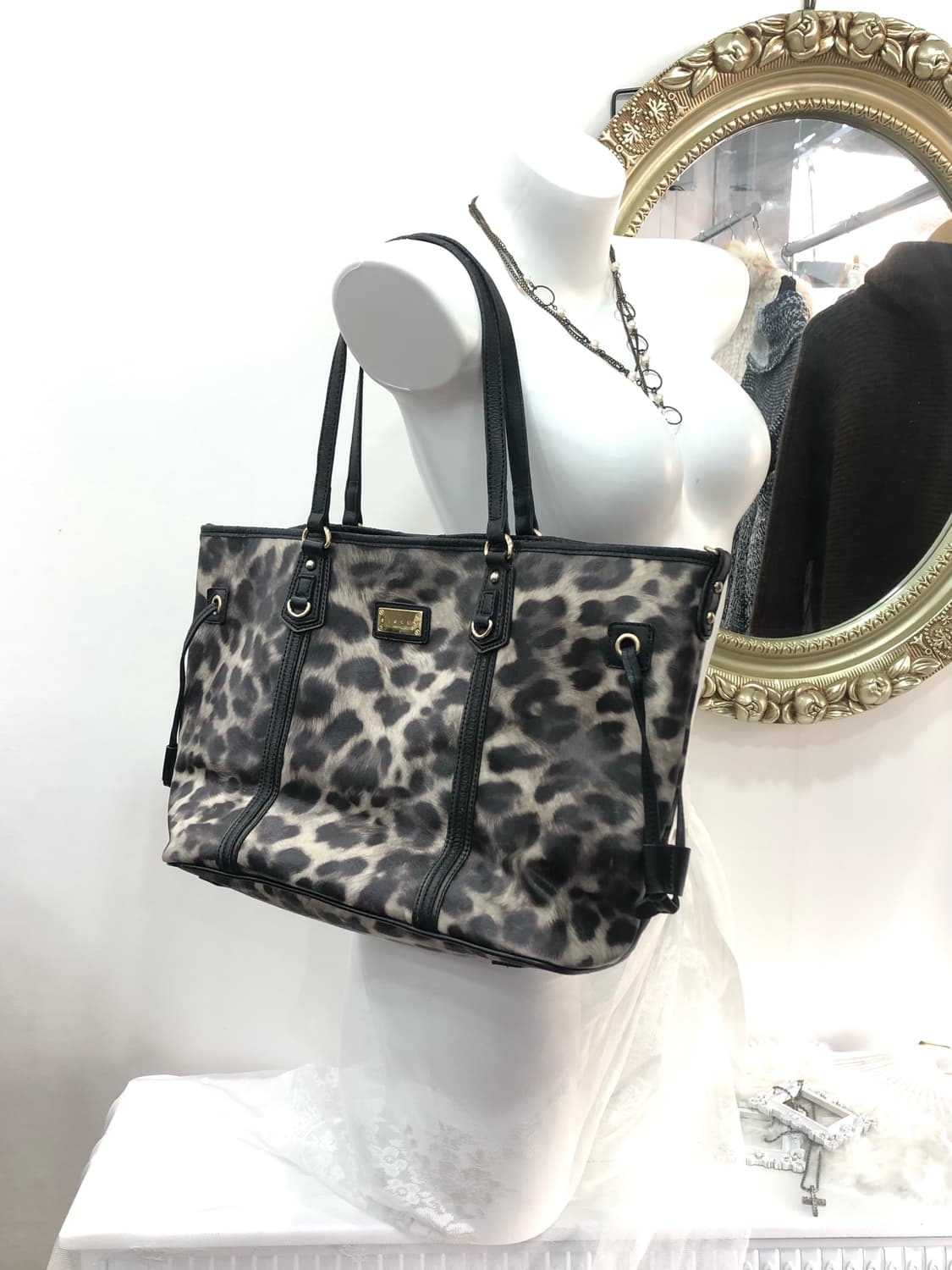 SISLEY leopard pattern shoulder bag  상품이미지1