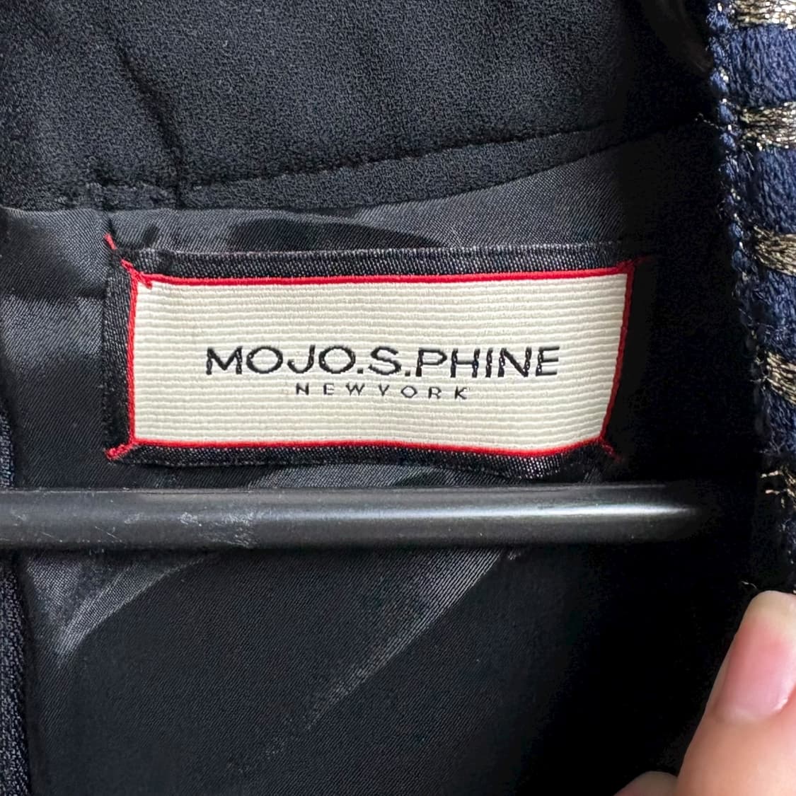 3694 모조에스핀 네이비 트위드원피스  상품이미지6