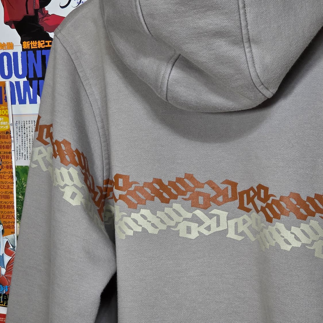 JPN 올드스쿨 레터링 오버핏 후드집업 상품이미지6