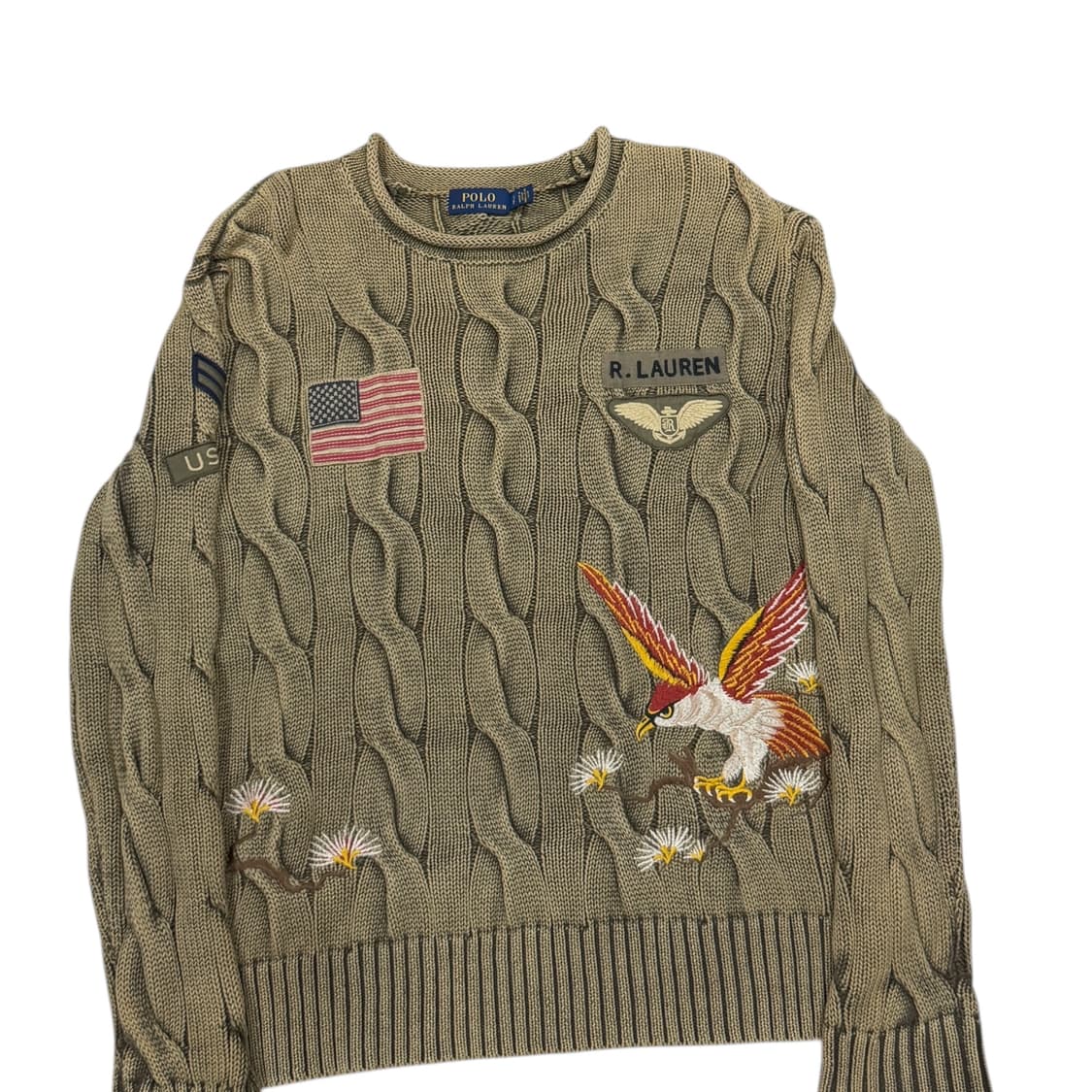 폴로 랄프로렌 엠브로이드 자수 케이블 니트 S 상품이미지2