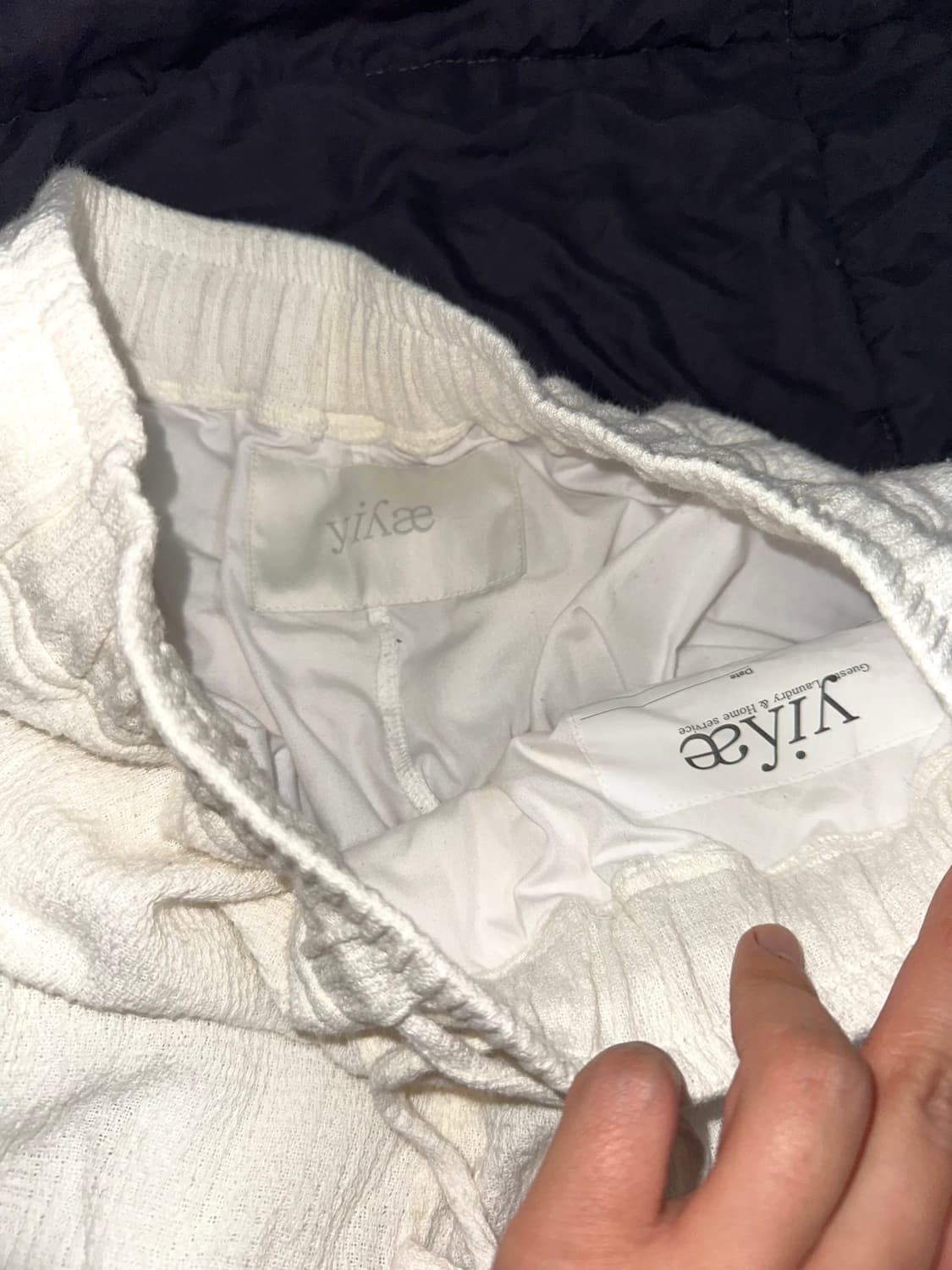 YIYAE 이예 크림 와이드 밴딩 팬츠 상품이미지2