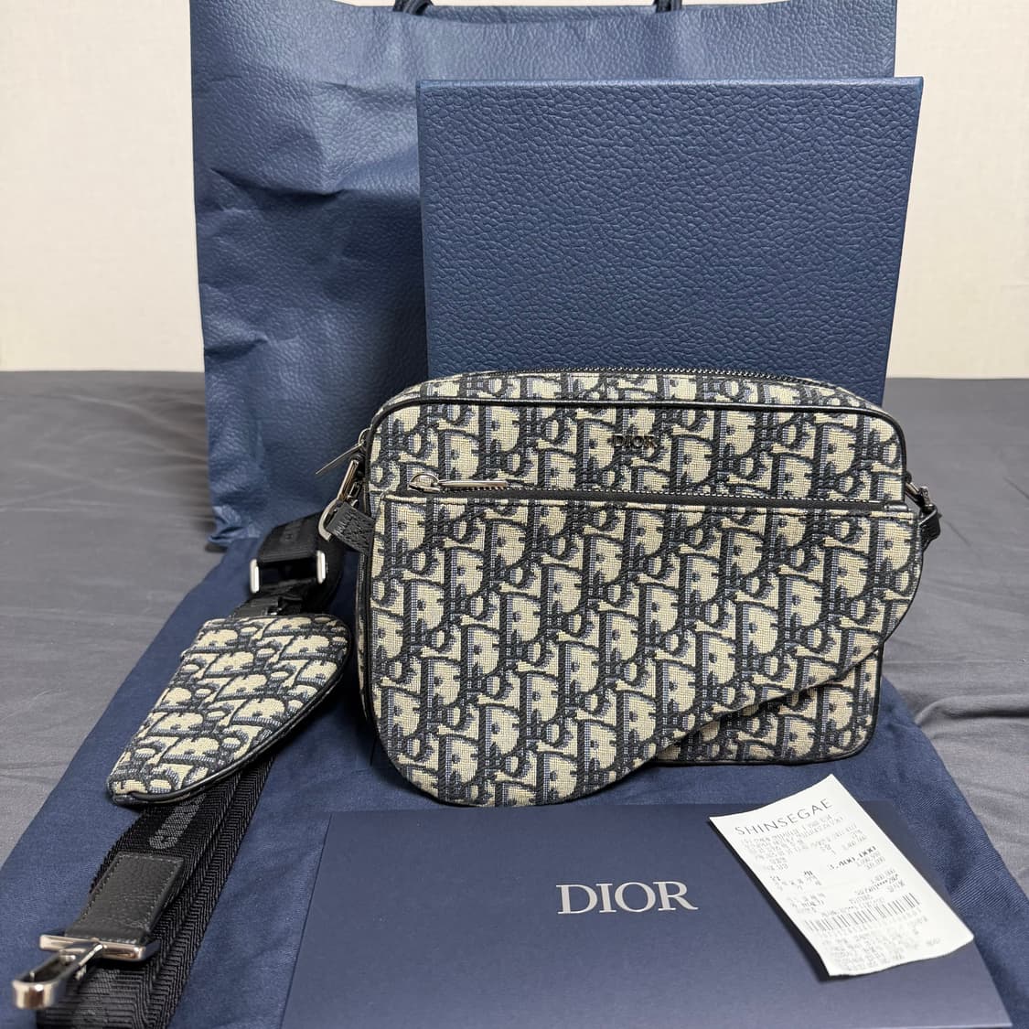 [새상품급.풀구성] 디올 오블리크 트리플 새들 크로스백 상품이미지1