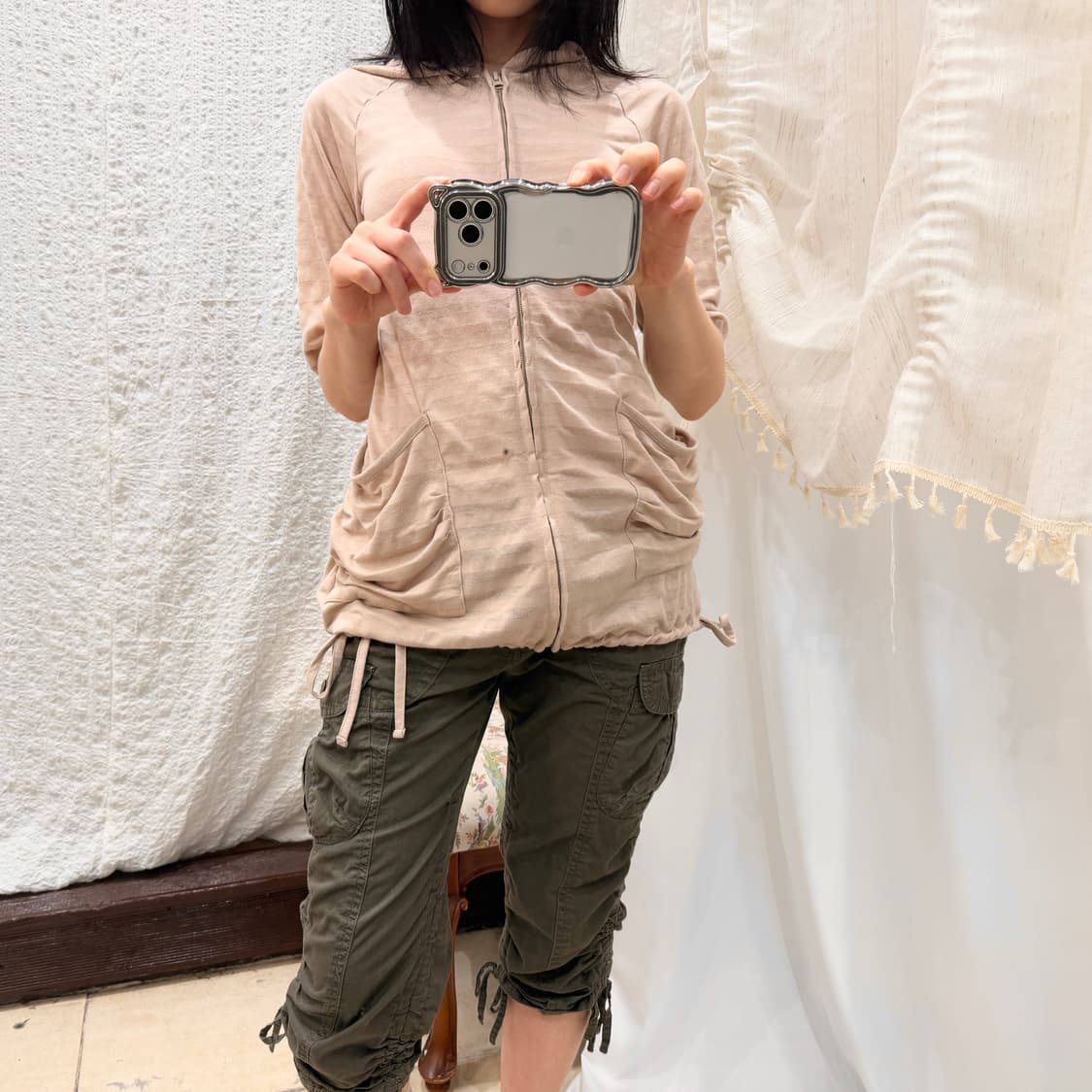 Shirring capri pants 상품이미지4