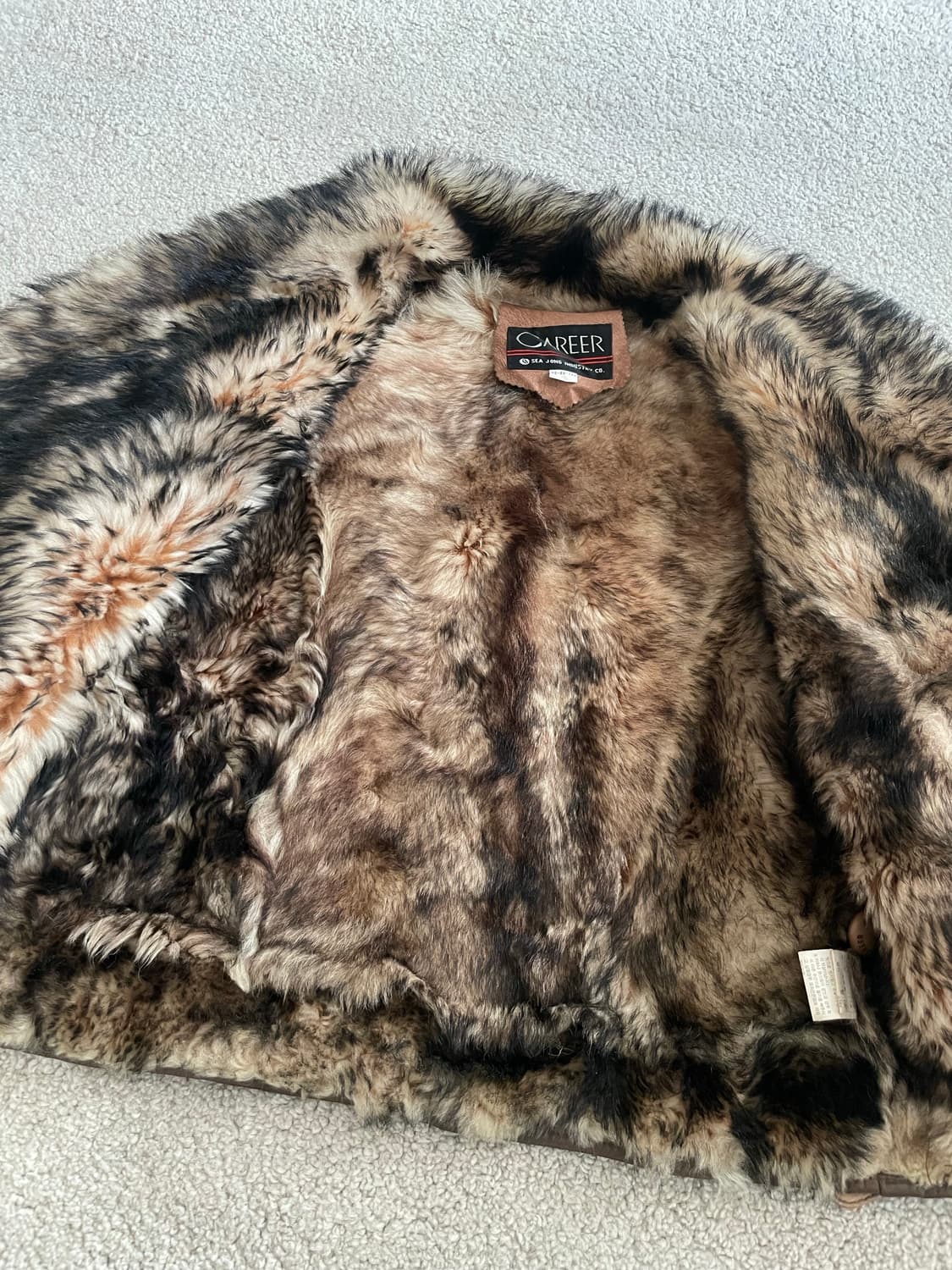 vintage 90s shawl collar crop leather jk 상품이미지6