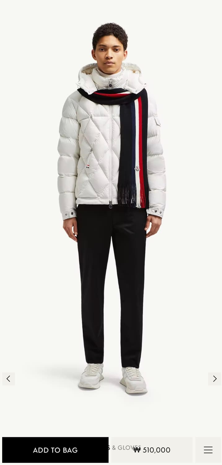 몽클레어 와펜 3선트리밍 머플러 상품이미지3