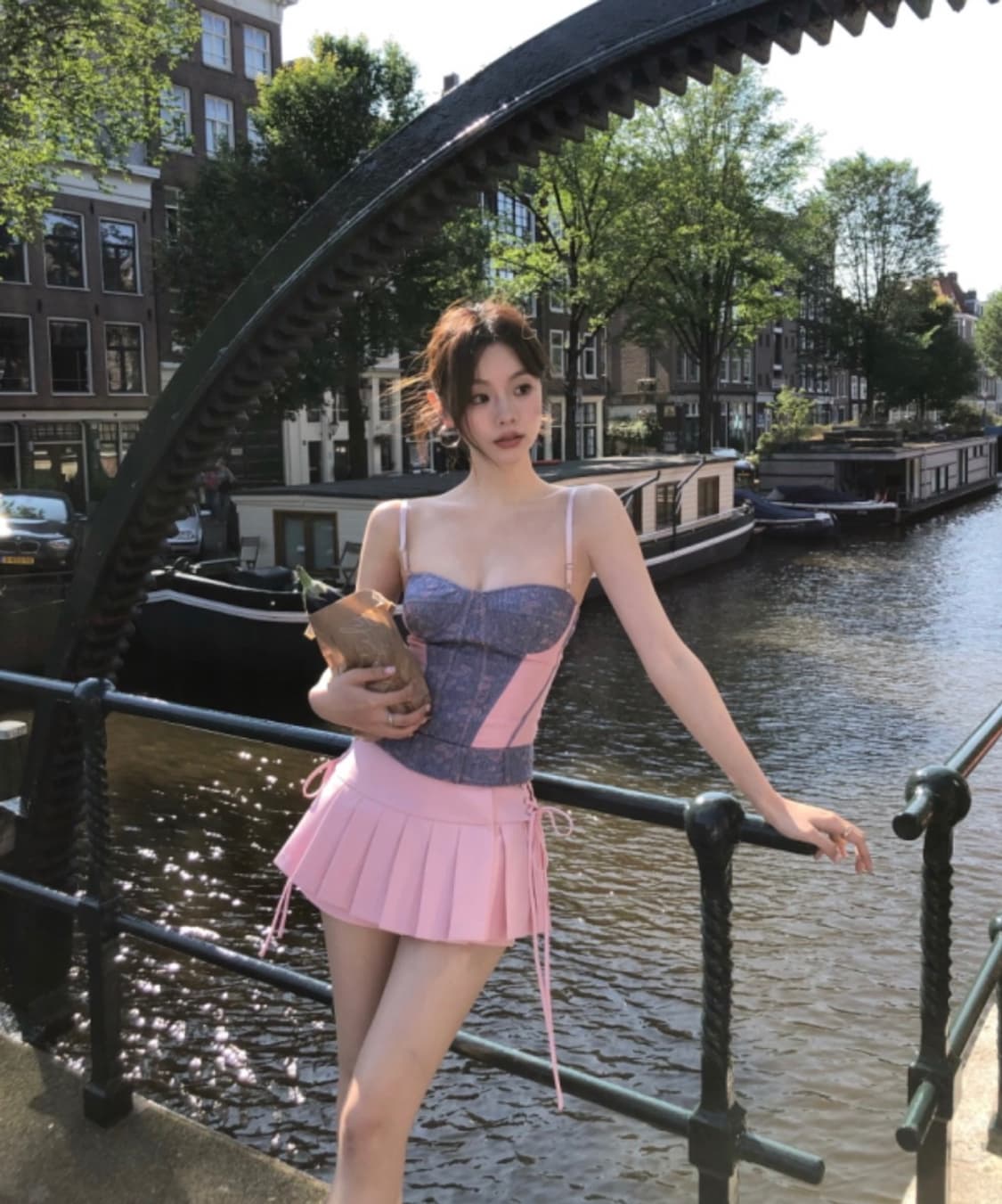 서쿠키 스커트 팬츠 핑크 m 상품이미지4