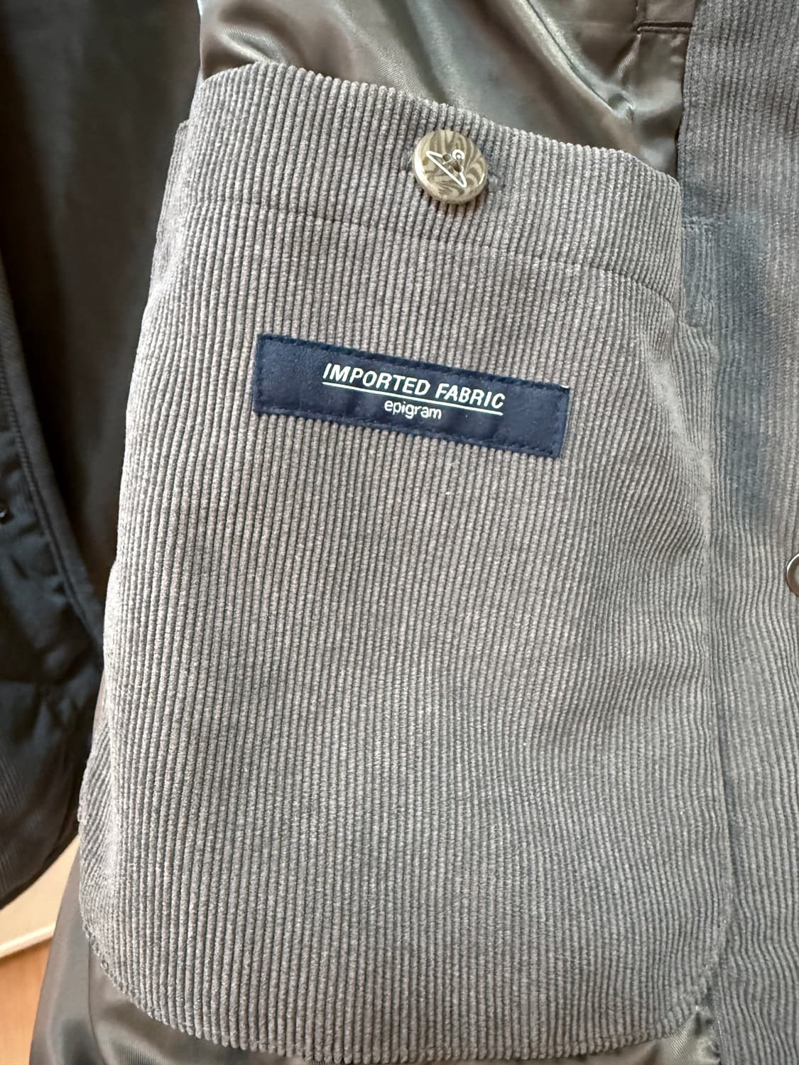 에피그램 코듀로이 퀼팅베스트(카키브라운 XXL) 상품이미지5