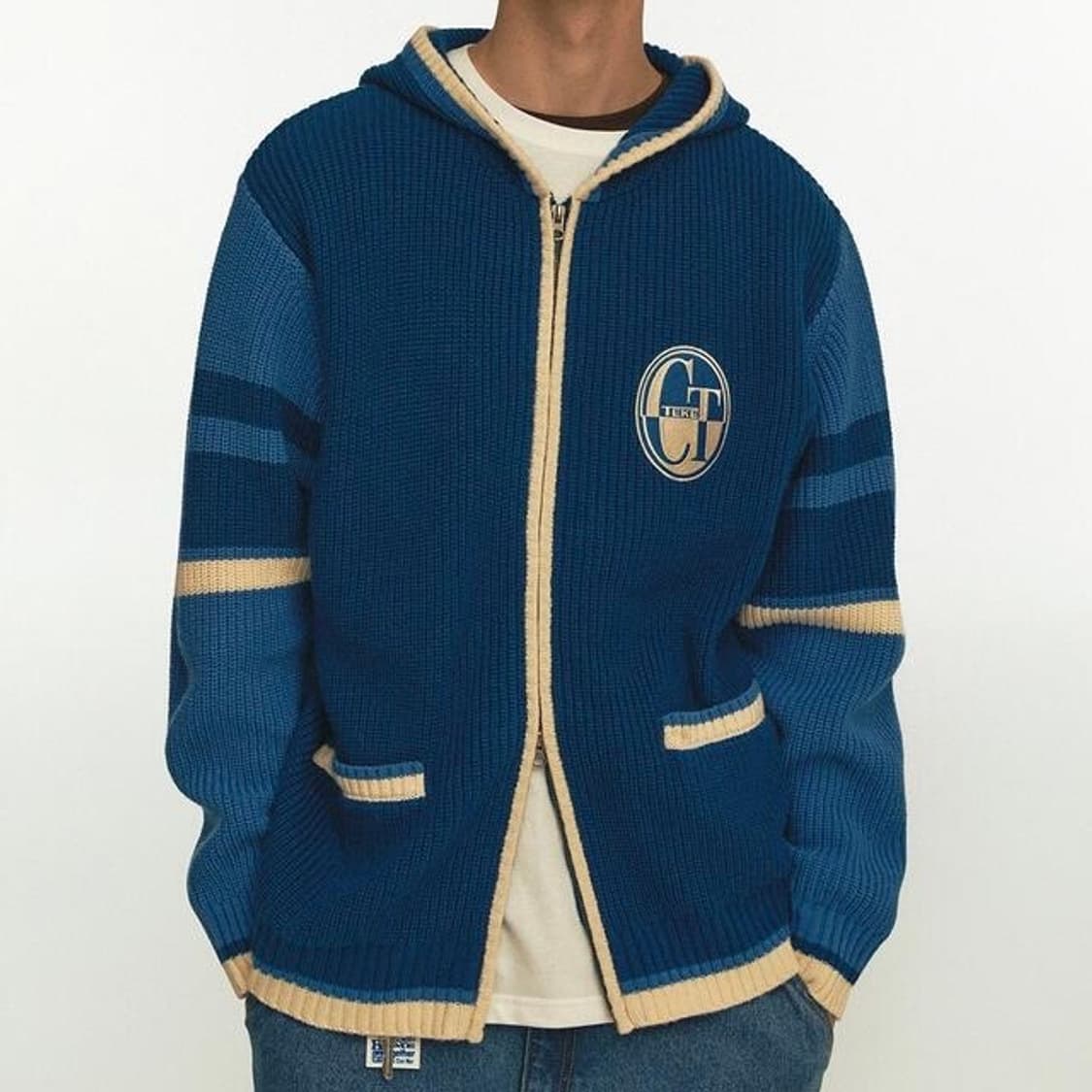 (L) 테켓 니트 집업 후디 상품이미지5