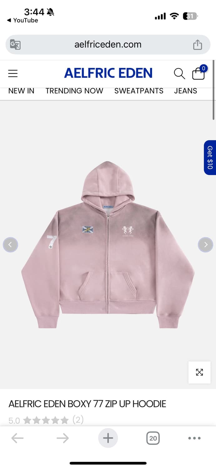 AELFRIC EDEN BOXY 77 ZIP UP HOODIE (s) 상품이미지1