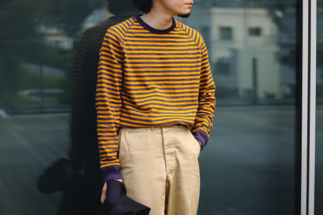 빔즈플러스 래글런 보더 롱 슬리브 상품이미지1