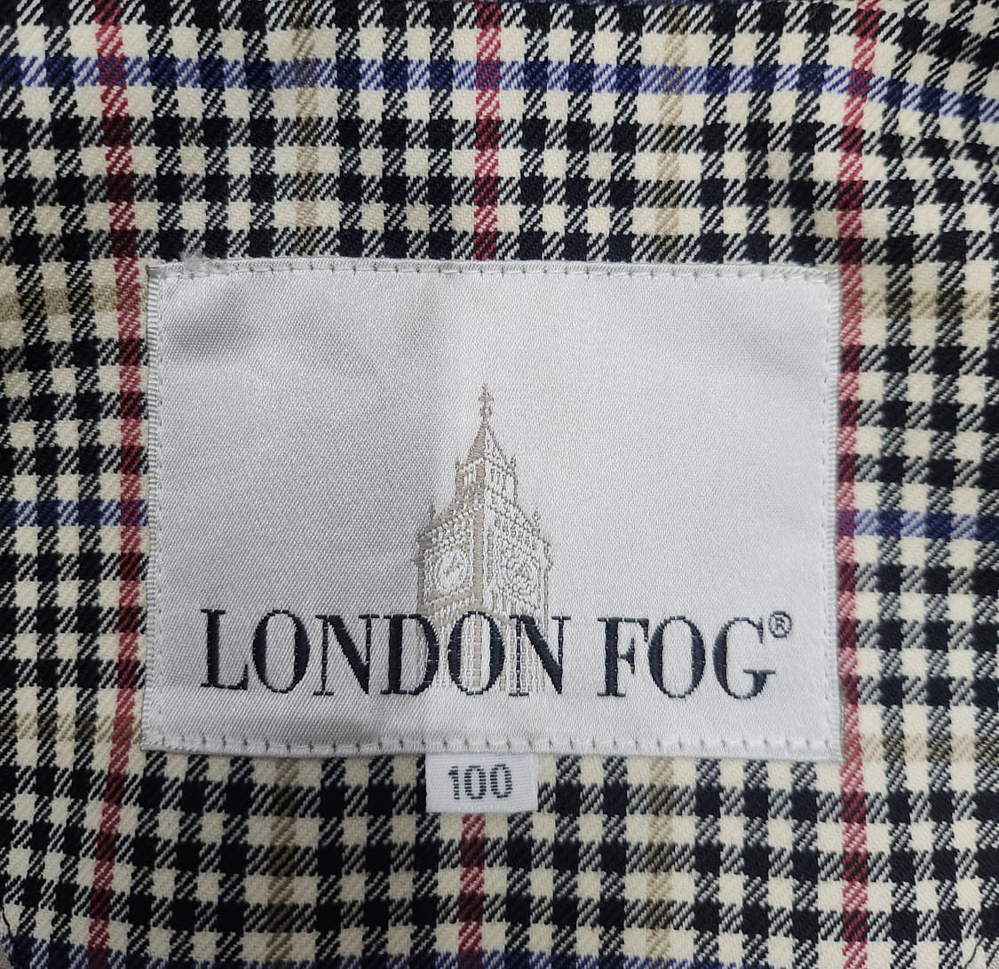 LONDON FOG 런던포그 체크 패턴 블루종 100 (105-110) 상품이미지5