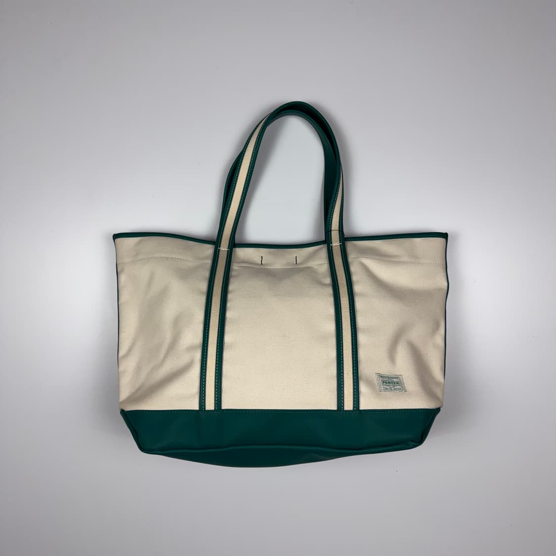 요시다포터 걸 토트백 화이트/그린 L 상품이미지1