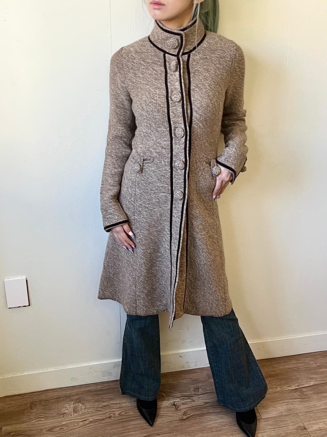 엠포리오 아르마니 앙고라 차이나 버튼업 코트 상품이미지4