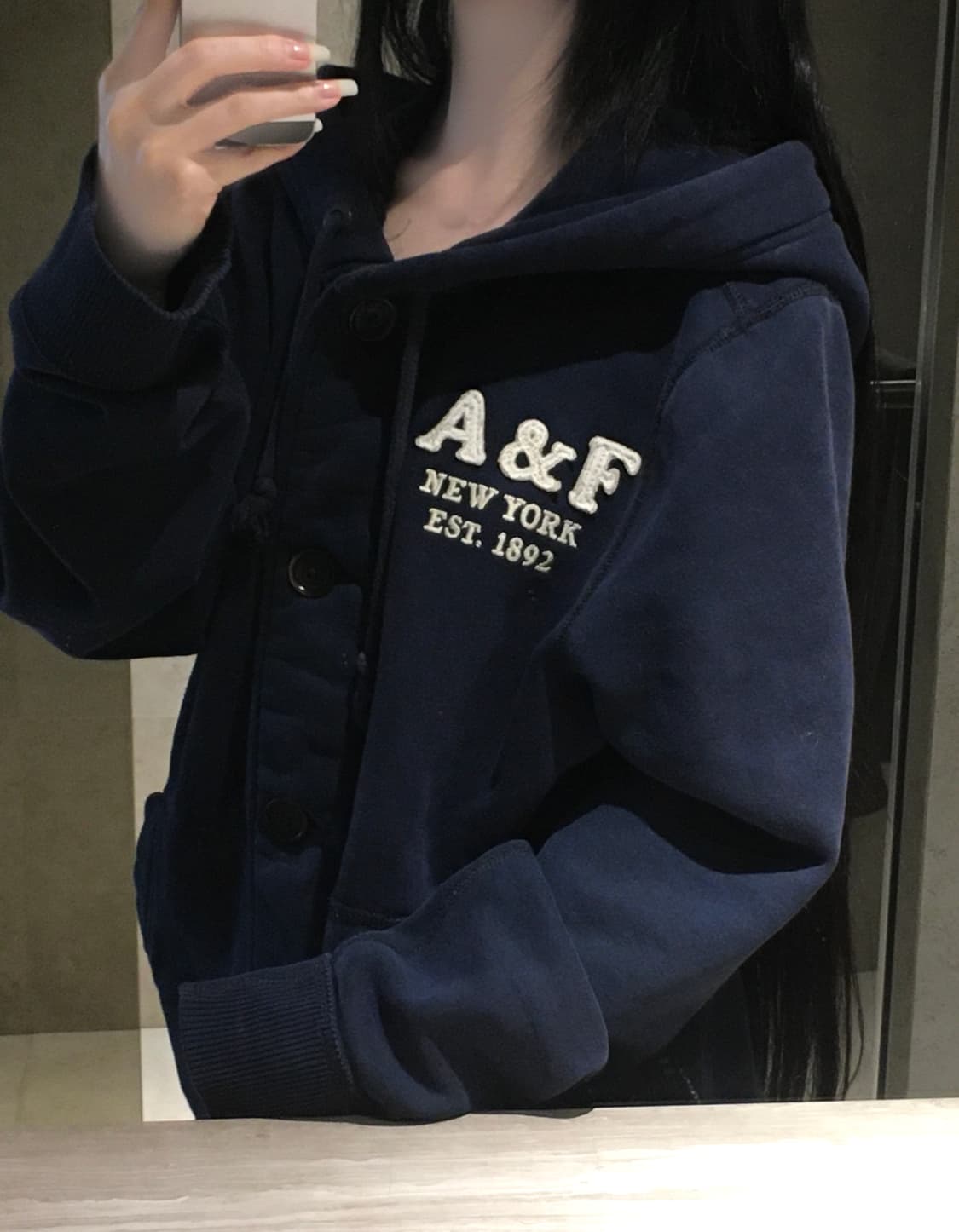 아베크롬비 네이비 후드 집업 핀터레스트 핀터깔 y2K 점퍼 상품이미지1