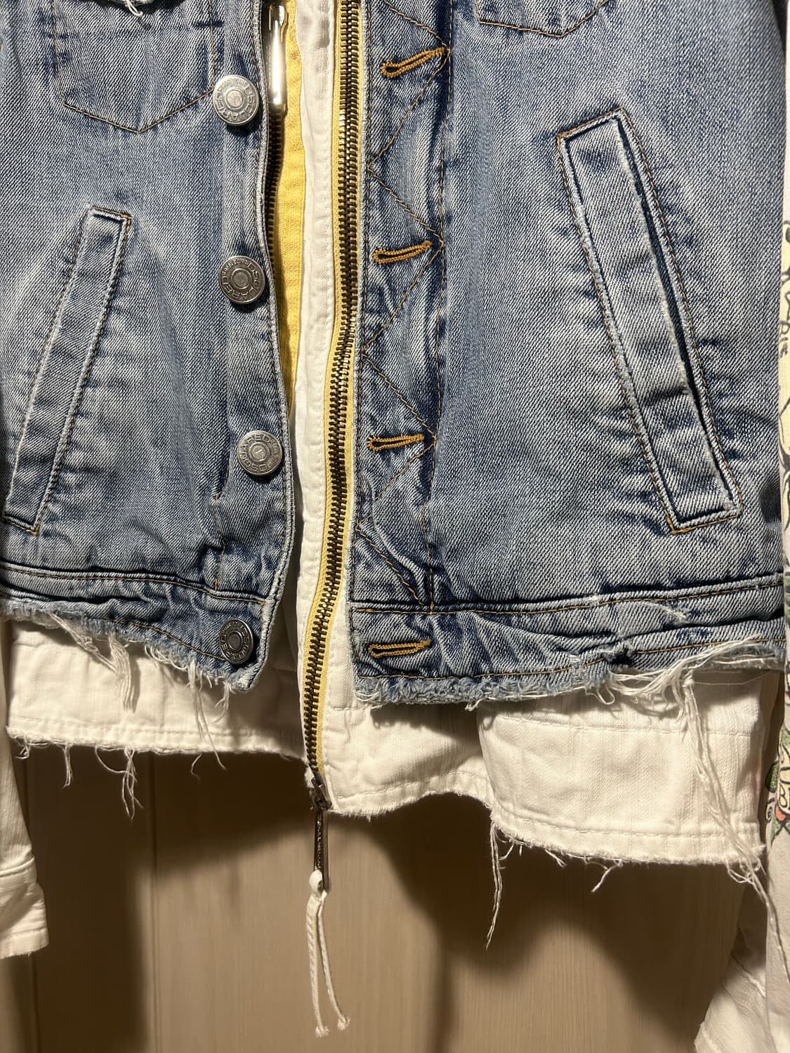 ‘ALOHA’ Denim Layerd Printing Jacket 상품이미지4