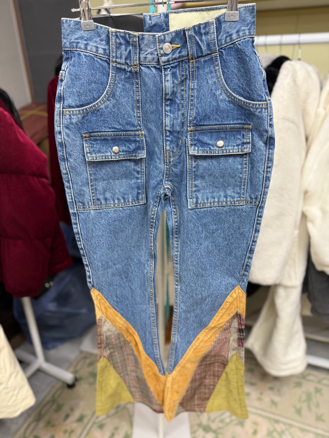 새상품 앤더슨벨 배색 데님 팬츠 25 상품이미지1